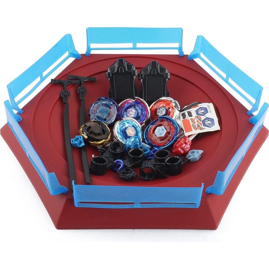 Conjunto Bey Battling Top AIBREAY 6 Tops 2 Lanzadores Arena