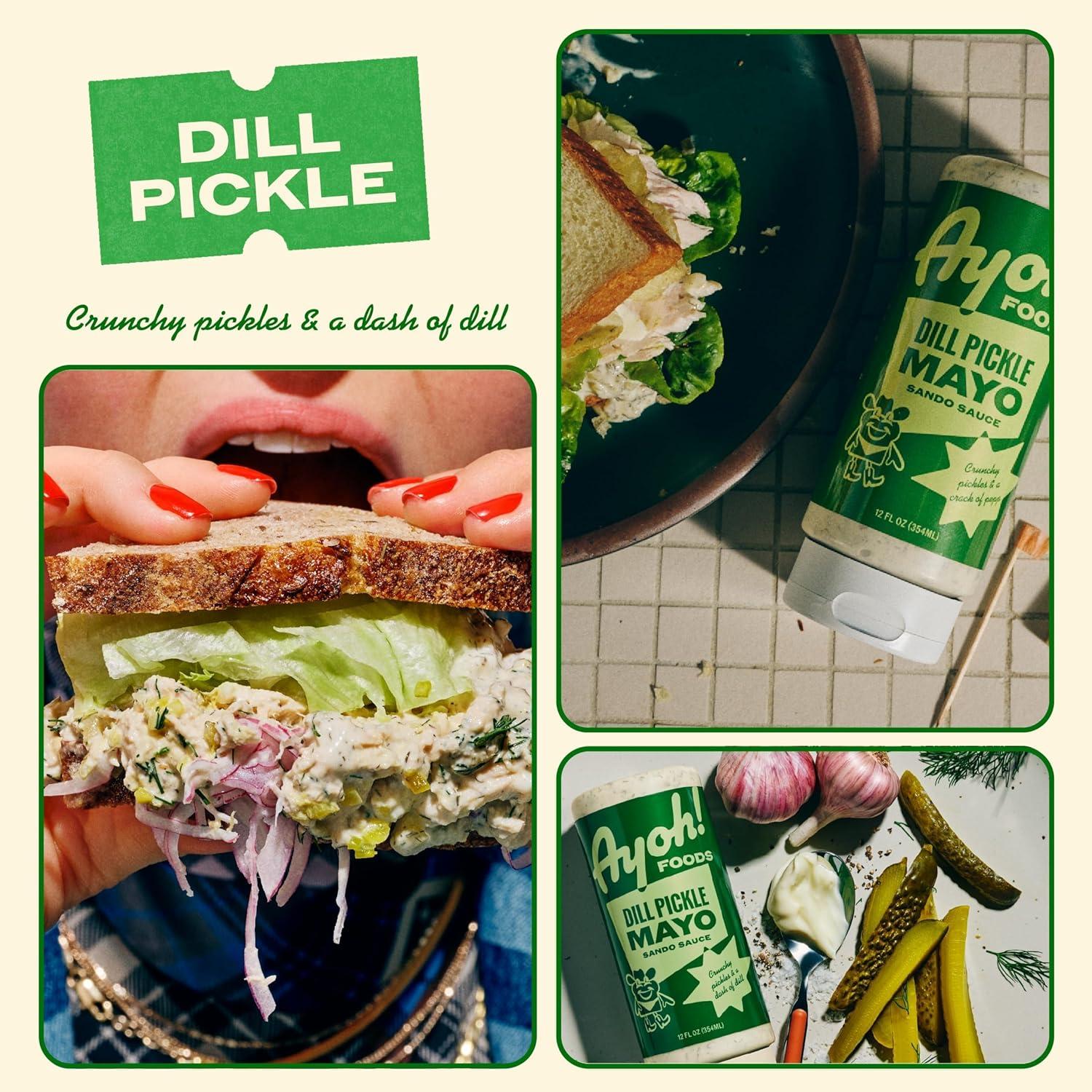 Salsa Sando Ayoh Foods 355ml - Pepinillo en Vinagre Cremosa