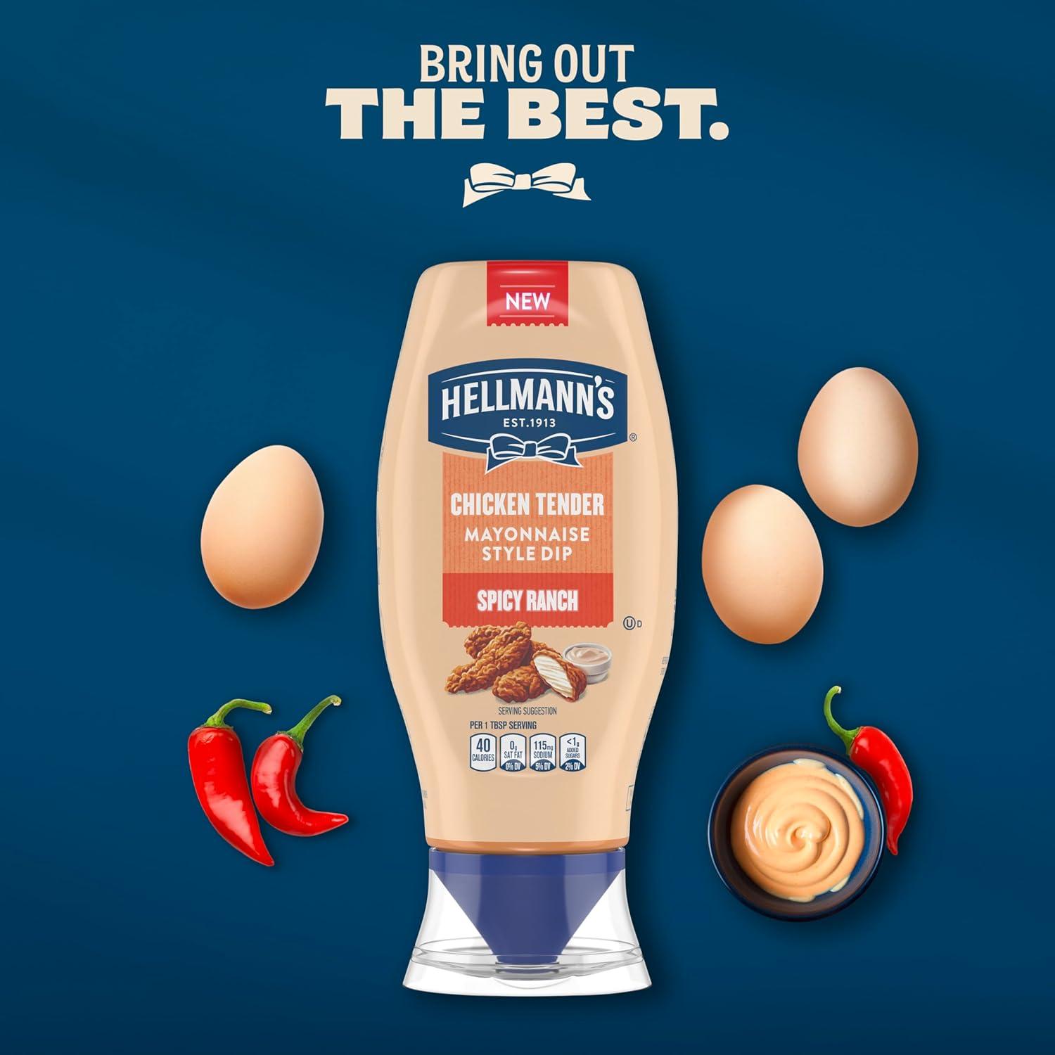 Dip Estilo Mayonesa Hellmann's Ranch Picante 340 g Sin Sabores Artificiales