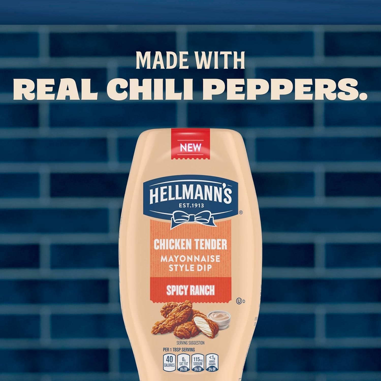 Dip Estilo Mayonesa Hellmann's Ranch Picante 340 g Sin Sabores Artificiales