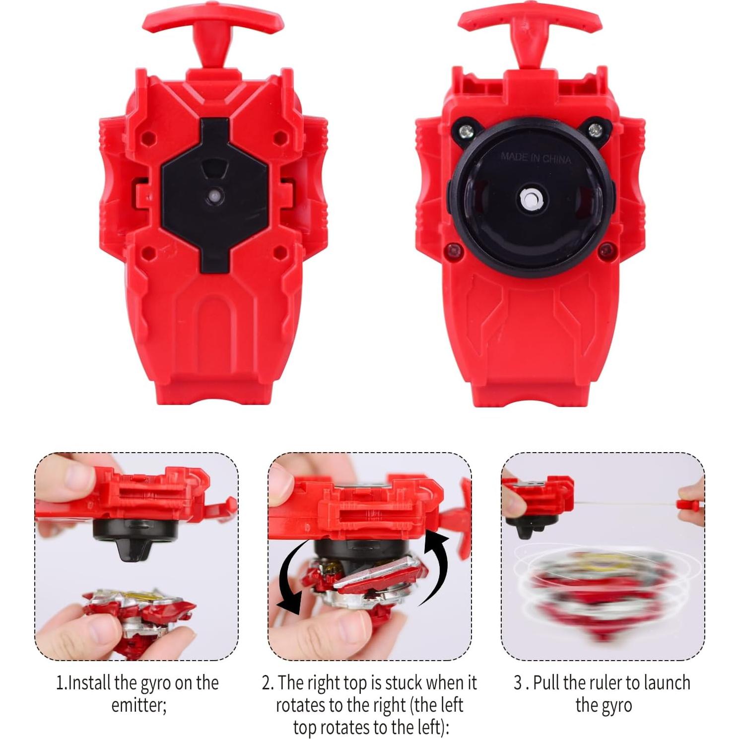 Conjunto de Juguetes AIBREAY 15 en 1 Trompos Gyro 12 Piezas