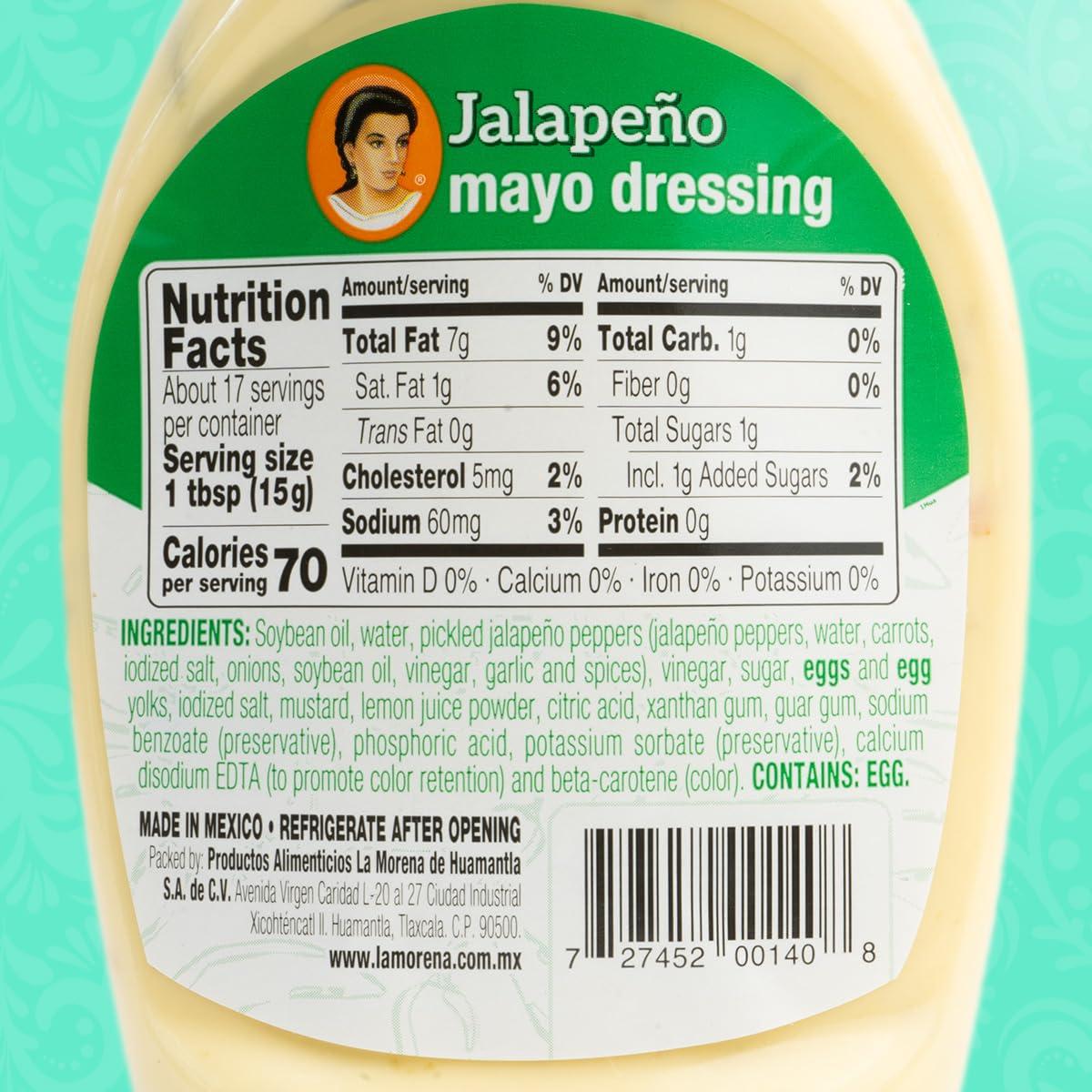 Aderezo de Mayo con Jalapeño La Morena 248g - Sabor Mexicano