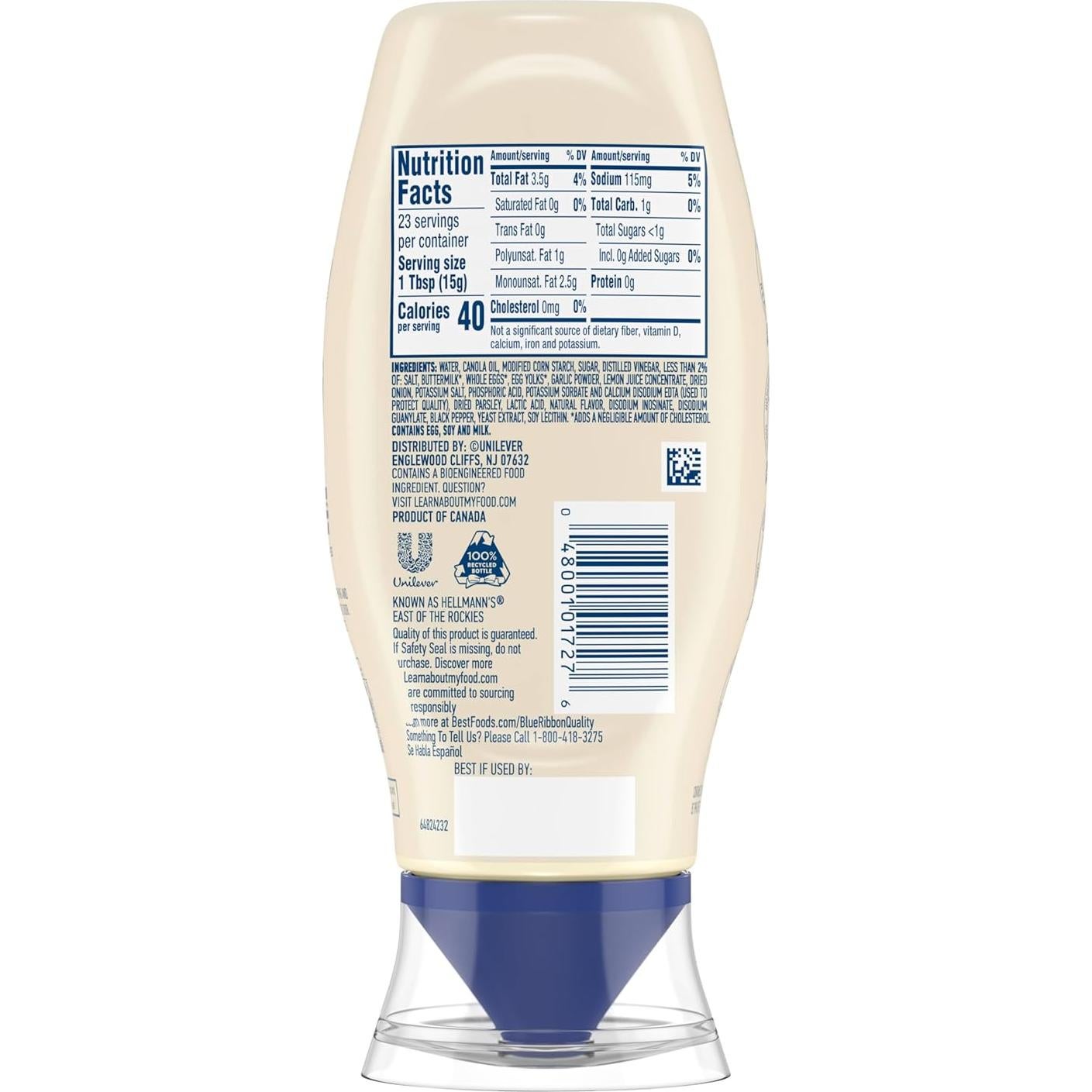 Aderezo de Pollo Tierno Estilo Mayonesa Ranchera 365g Mejores Alimentos