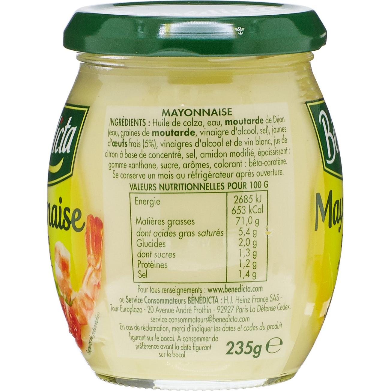 Mayonesa Gourmet Benedicta 235g - Condimento Francés