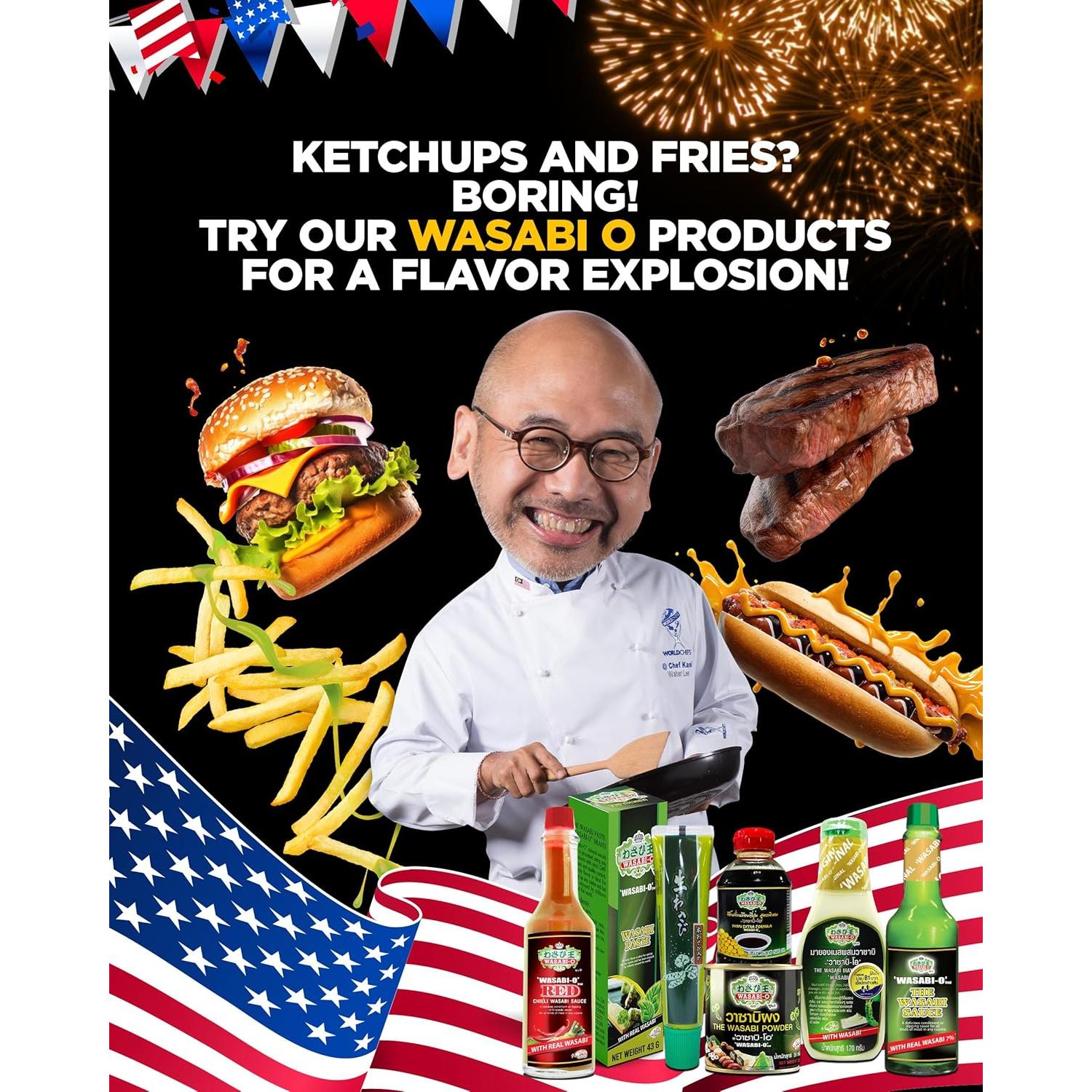 Paquete Salsa Verde Picante Wasabi-O 232 g - Vegana y Sin Gluten