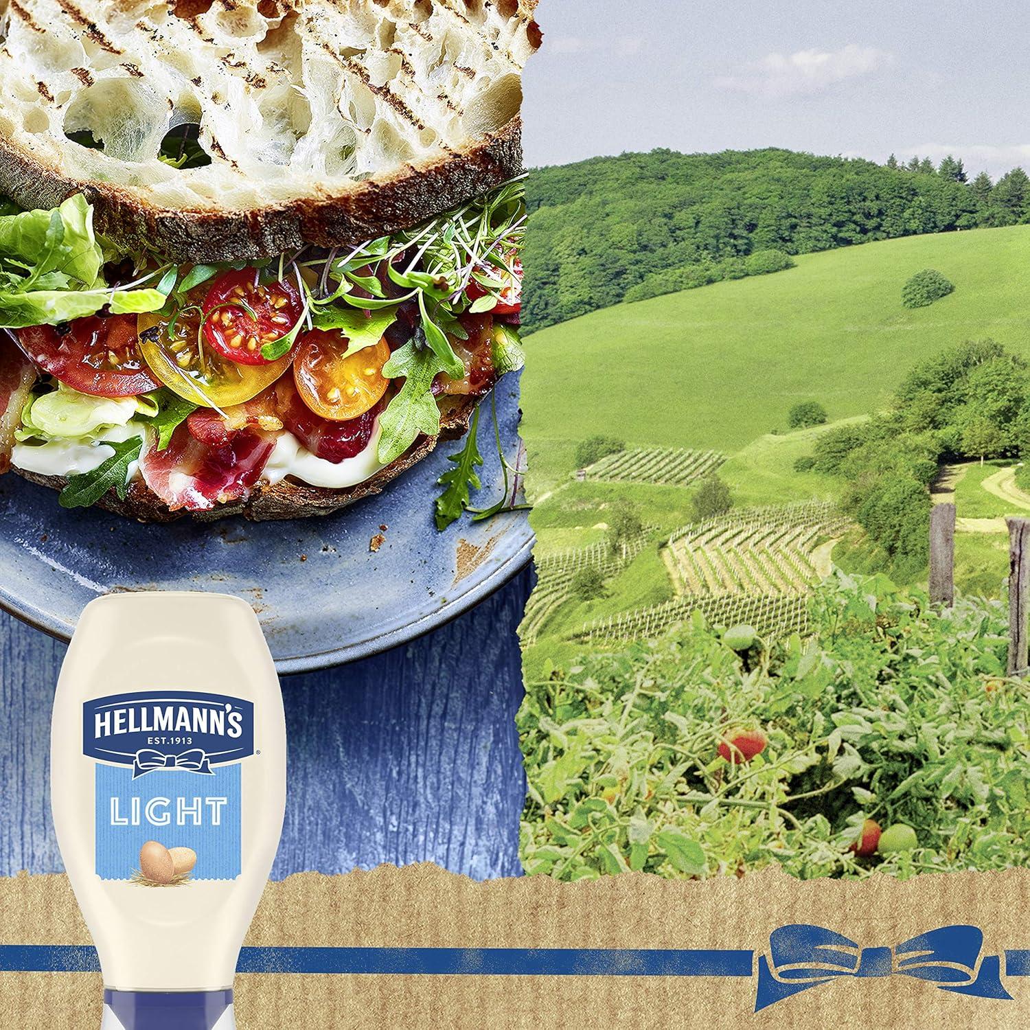 Mayonesa Ligera Hellmann's 3 Botellas 567g - 60% Menos Grasa