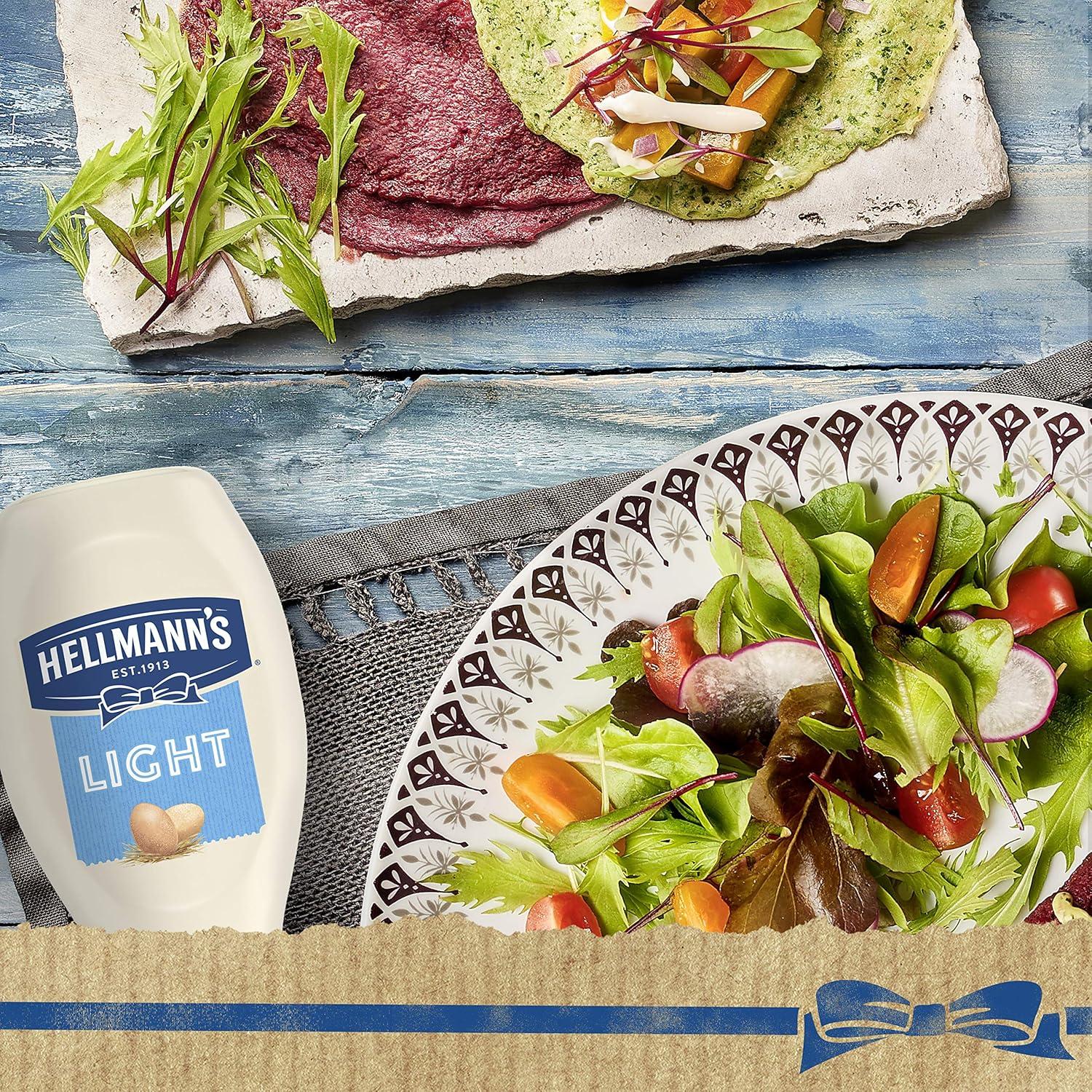 Mayonesa Ligera Hellmann's 3 Botellas 567g - 60% Menos Grasa