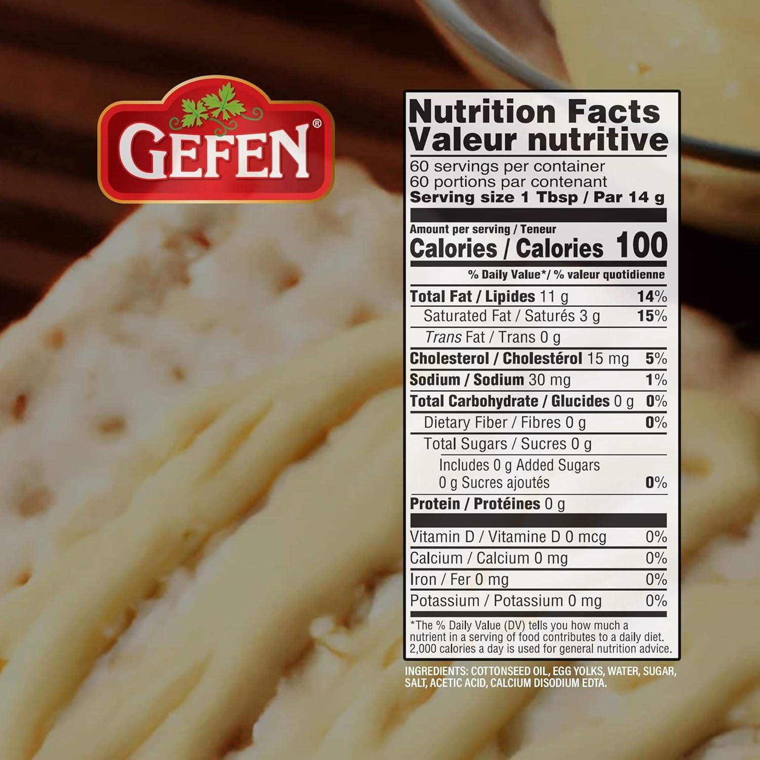 Mayonesa Gefen Rica y Cremosa 850g | Sin Jarabe de Maíz | Kosher