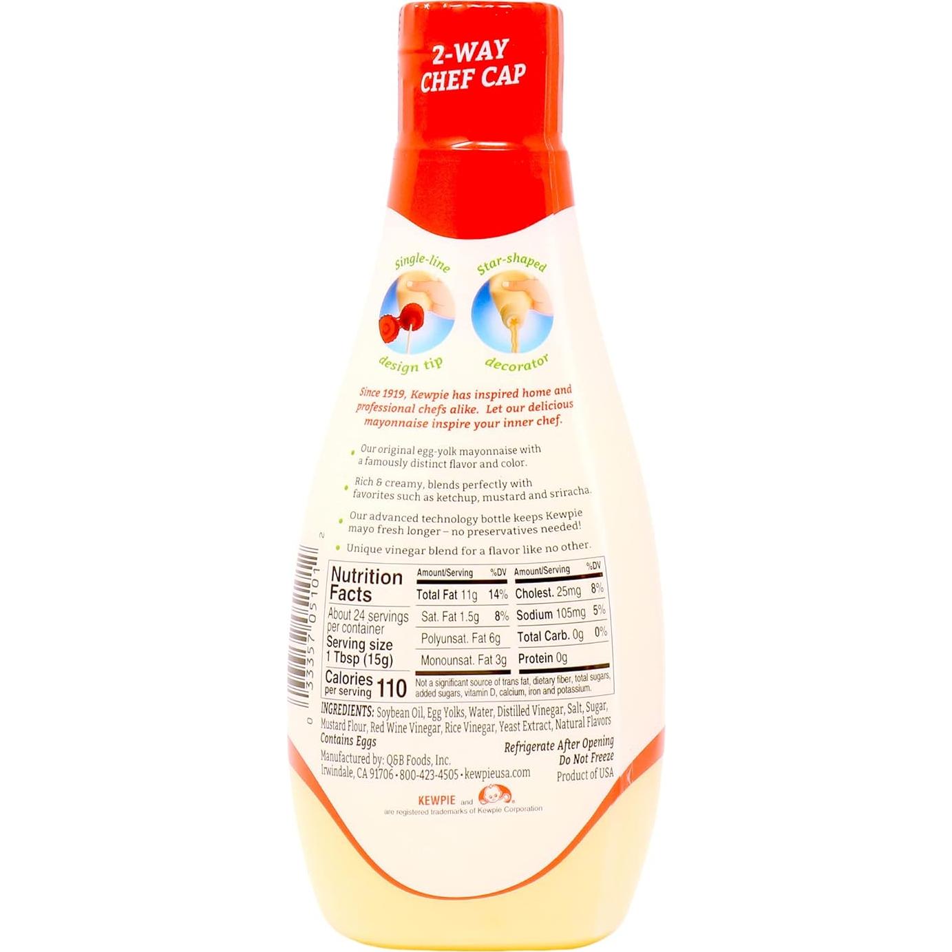 Mayonesa Kewpie Squeeze 355 ml - Paquete de 6 unidades