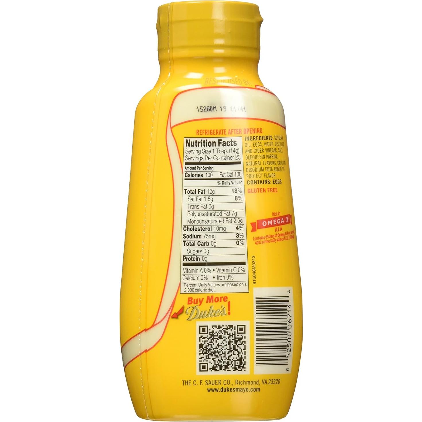 Mayonesa Duke 326.5g - Sabor Suave y Cremoso