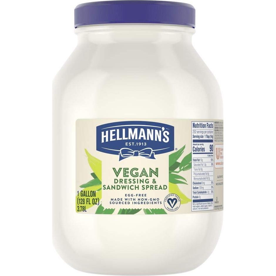 Mayonesa Vegana Hellmann's 3.78L Sin Gluten y Sin Colesterol
