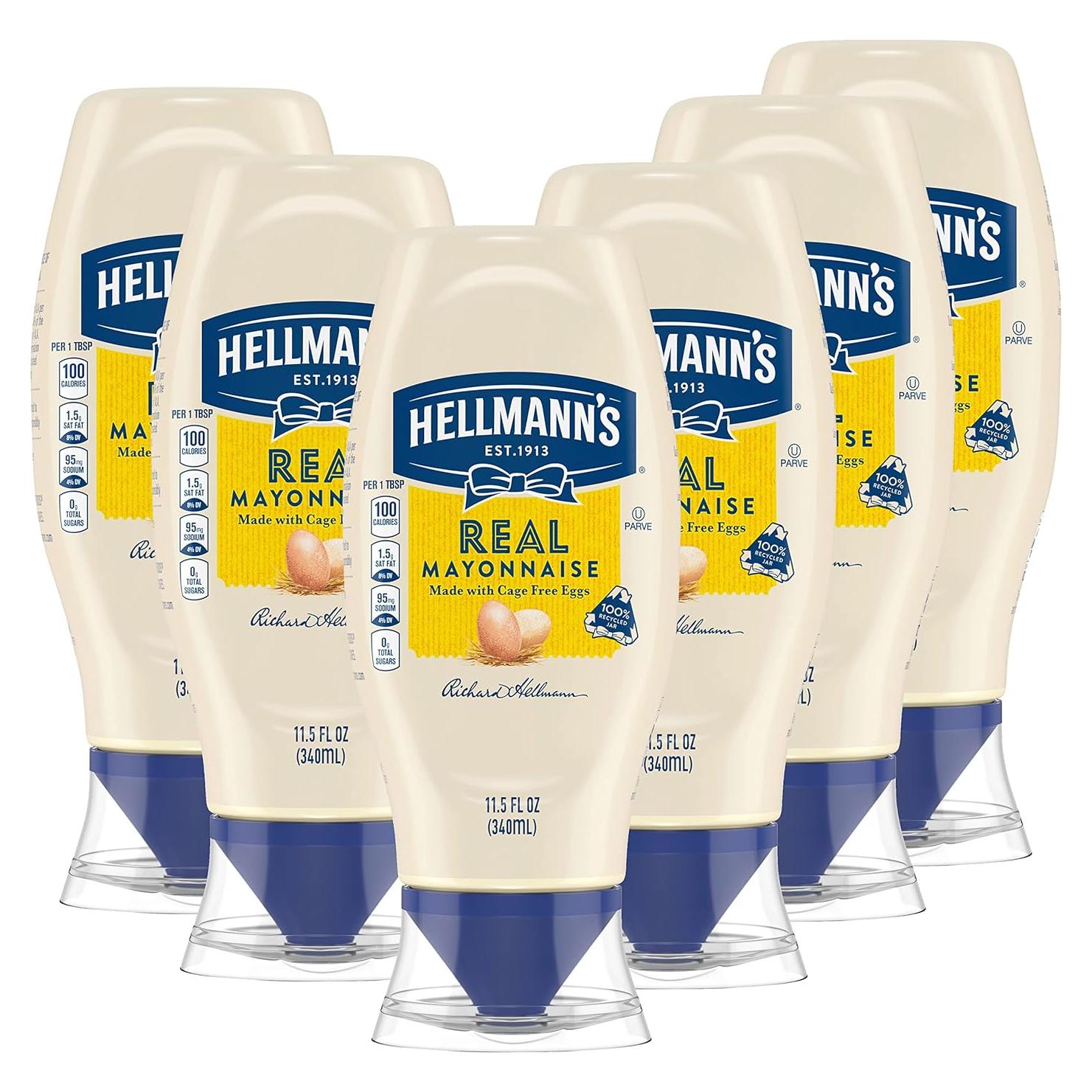 Mayonesa Real Hellmann's 326 g Squeeze Sin Gluten con Huevos