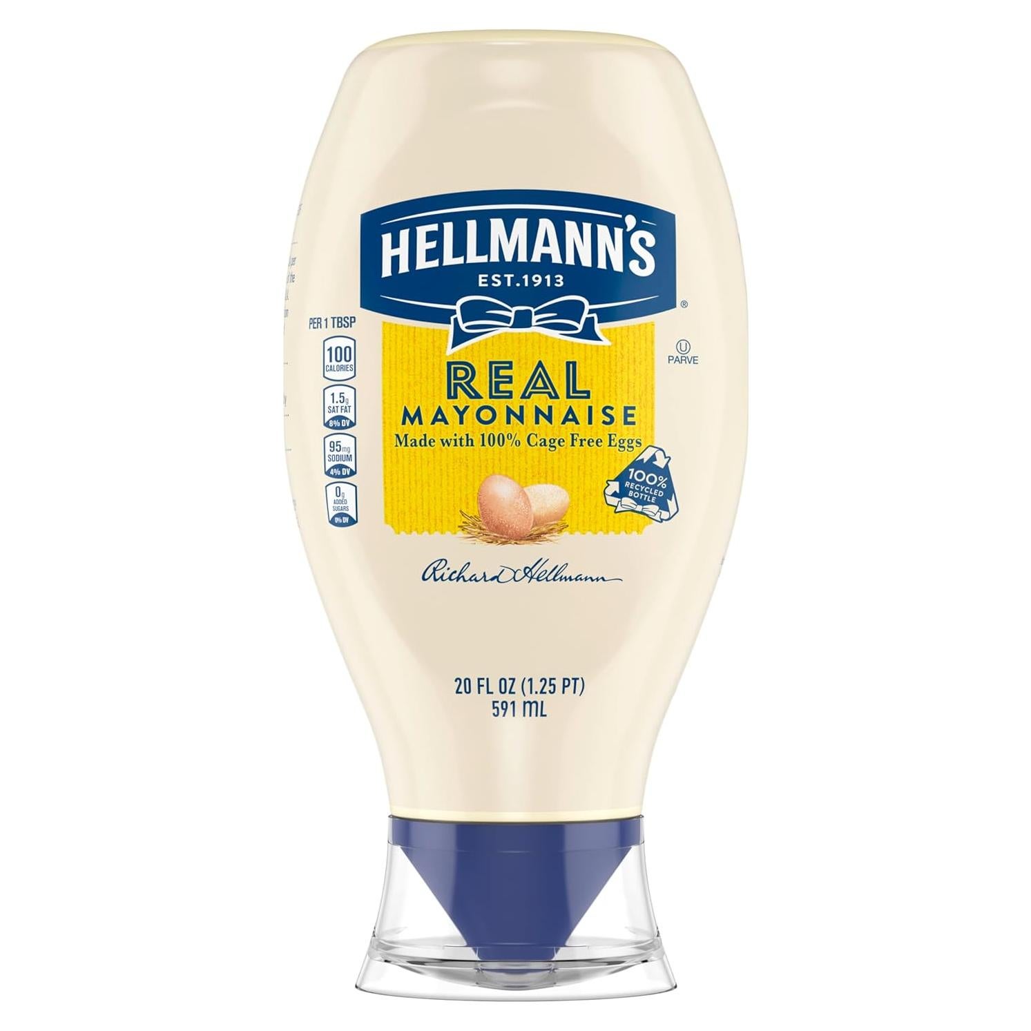 Mayonesa Real Hellmann's 567 g Sin Gluten en Botella Squeeze