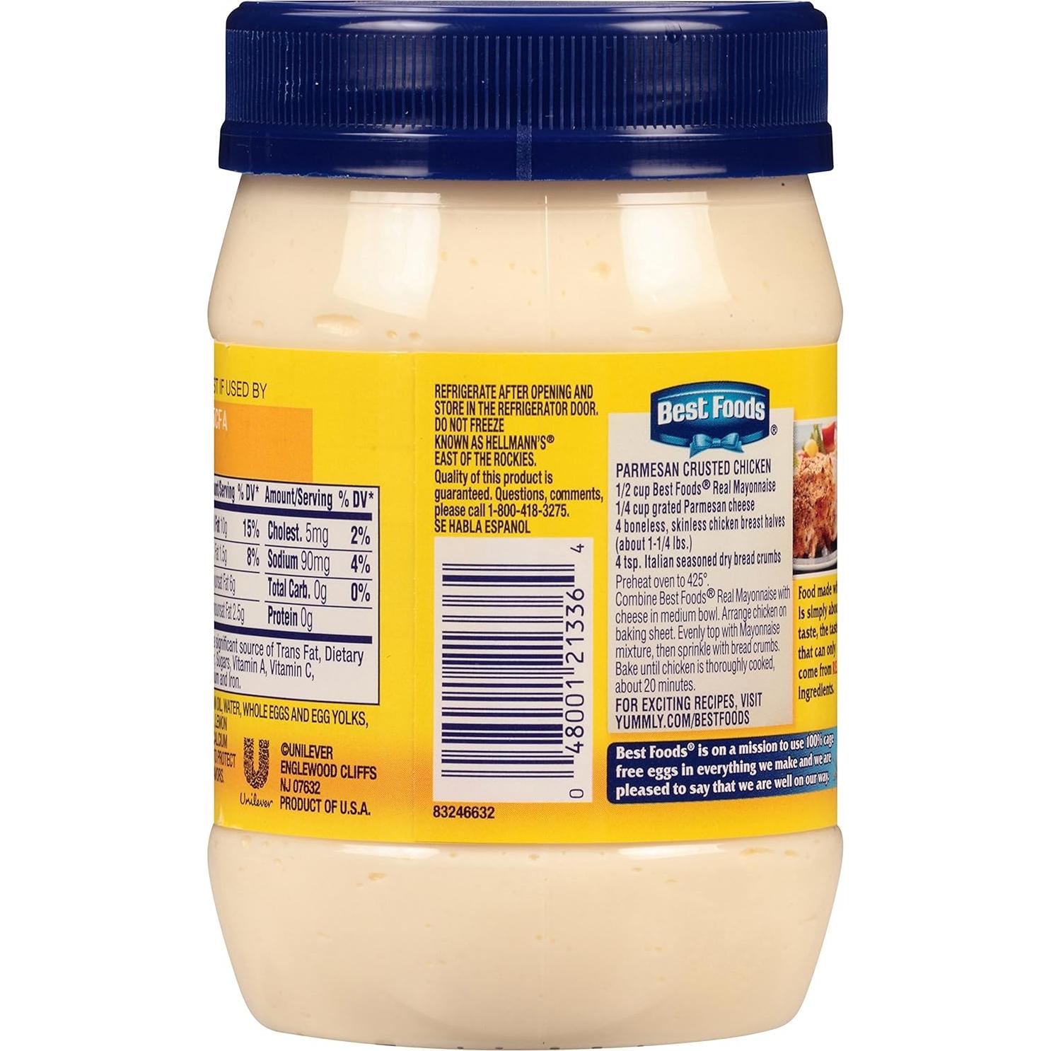 Mayonesa Real Mejores Alimentos 4 x 425 g - Ingredientes Reales