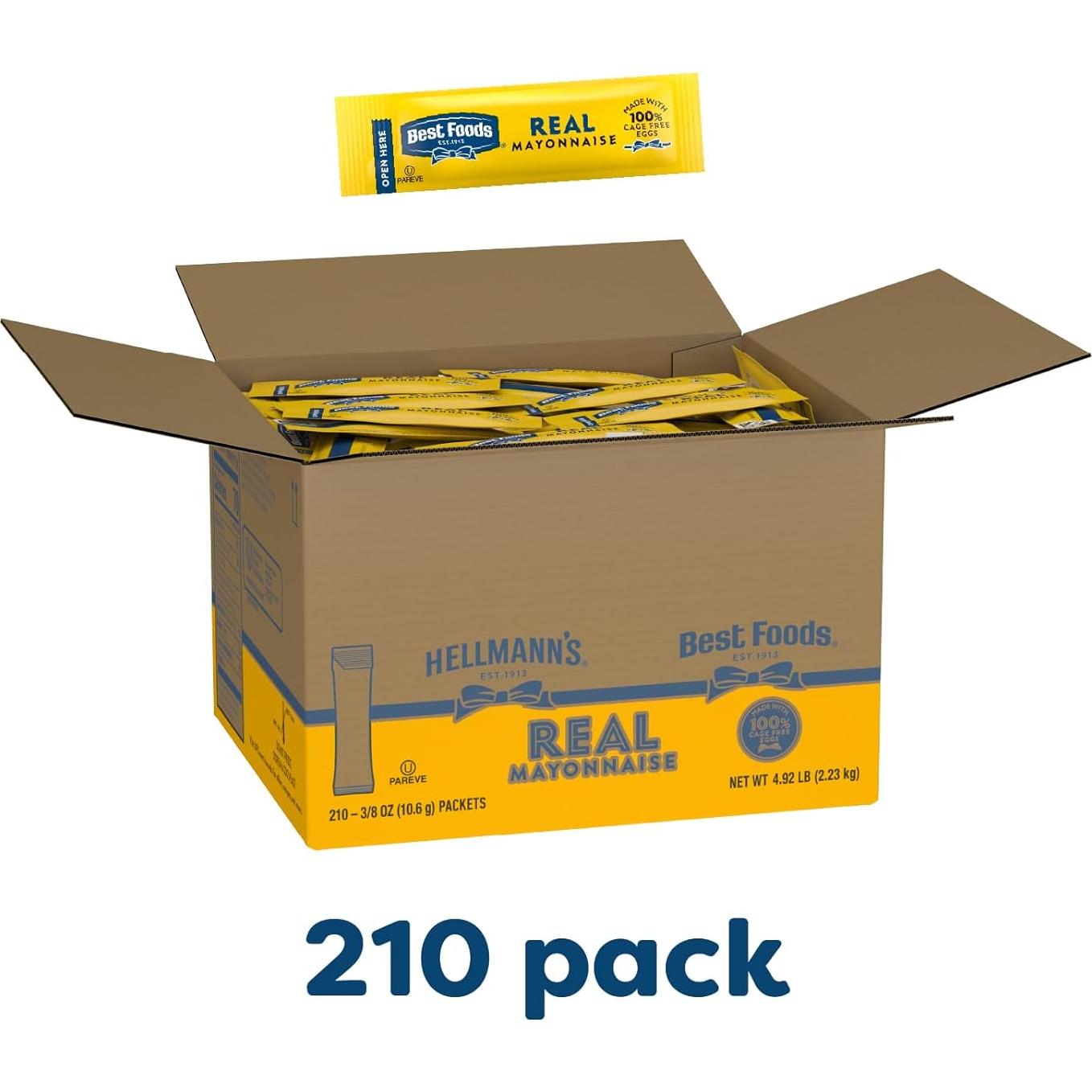 Mayonesa Real Mejores Alimentos 10.8 g - Paquete de 210 Stick