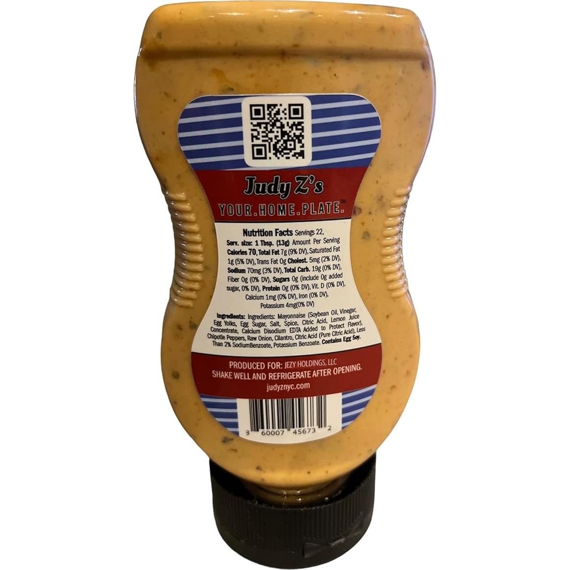 Mayonesa Chipotle Orgánica Judy Z 29.57 ml Sin Gluten