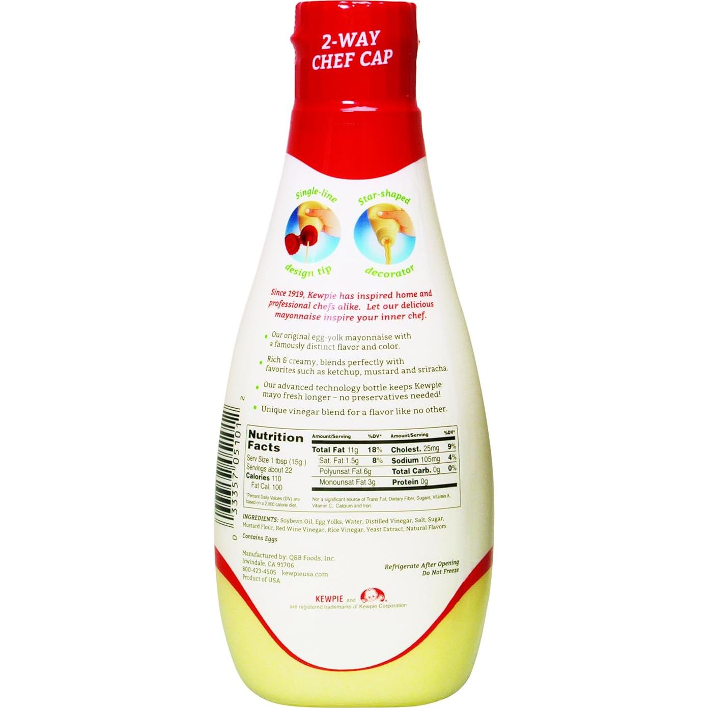 Mayonesa Kewpie Original 340g - Paquete de 6 Tubos EZ Squeeze