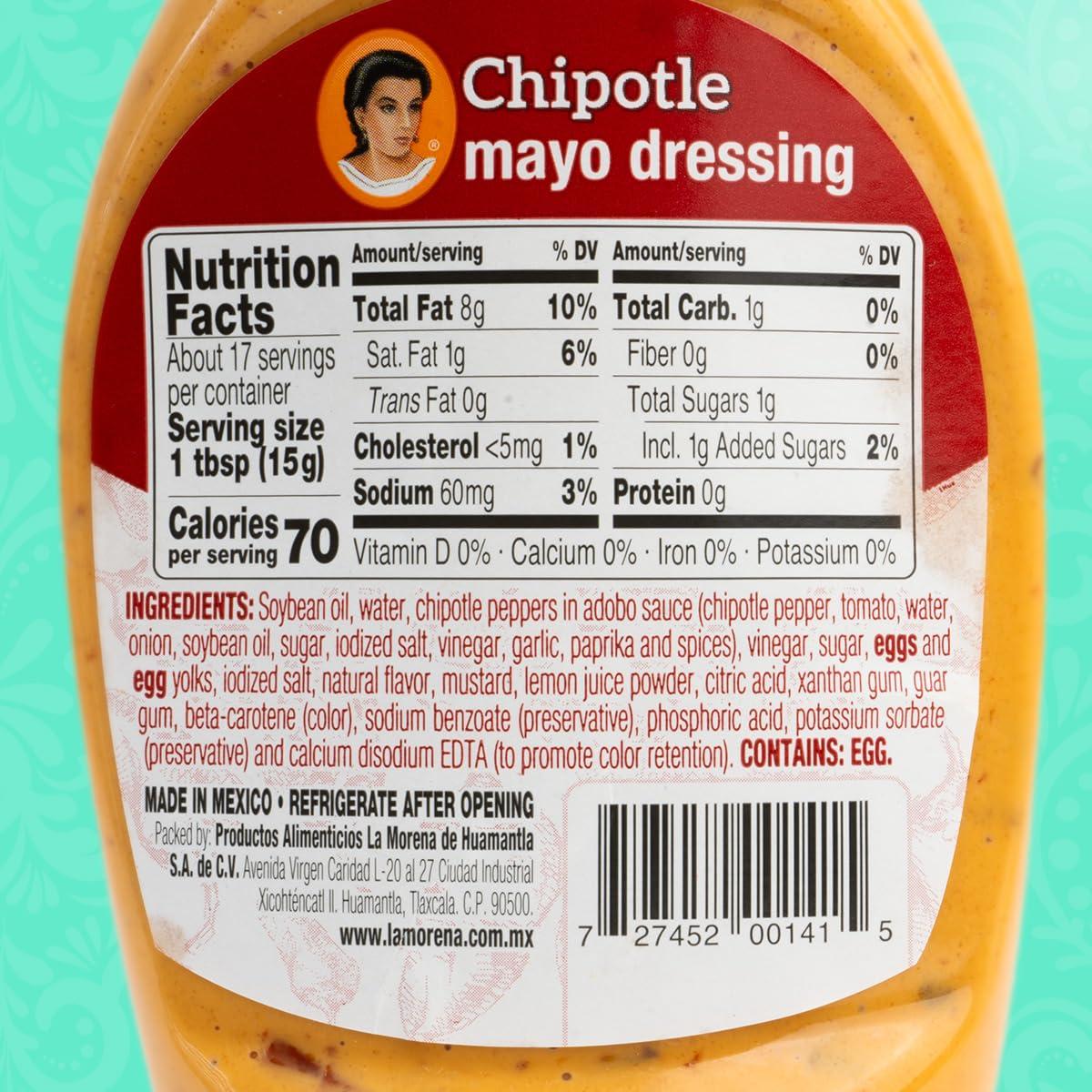 Aderezo de Mayo Chipotle La Morena 250g - Perfecto para Ensaladas y Sándwiches