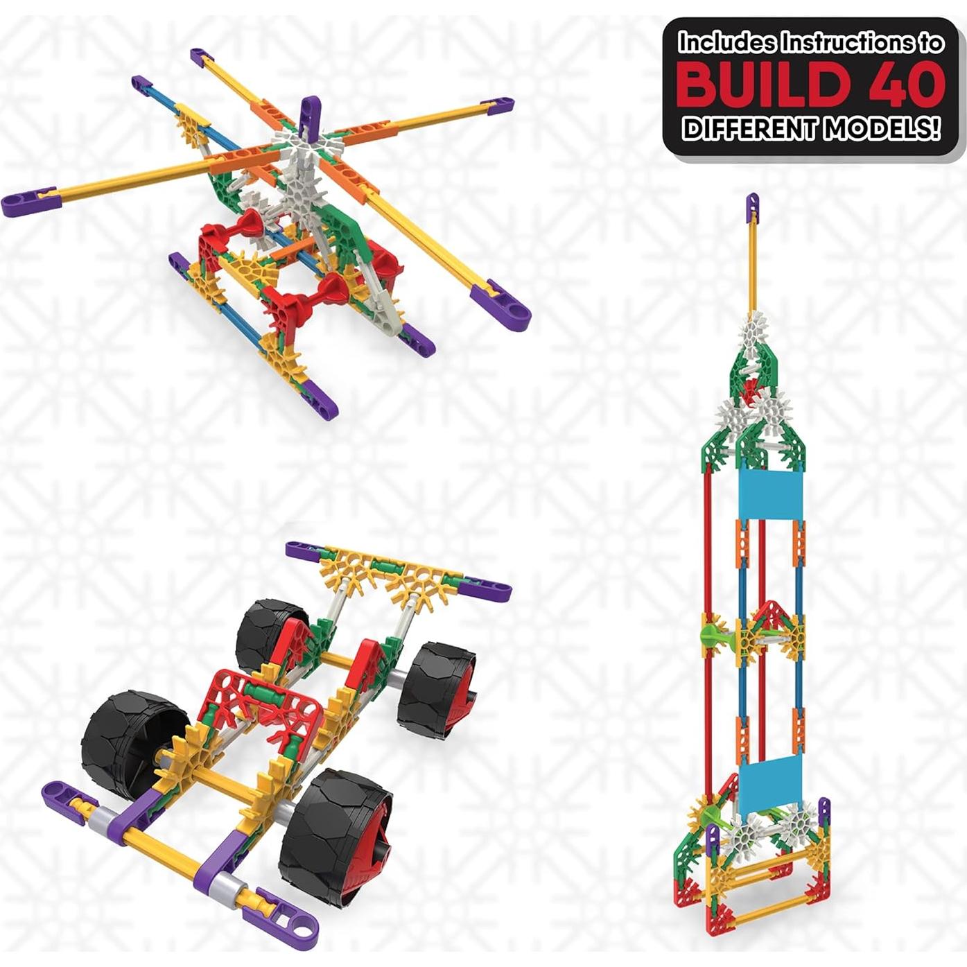 K'NEX Set de Construcción 40 Modelos 141 Piezas Juguete STEM