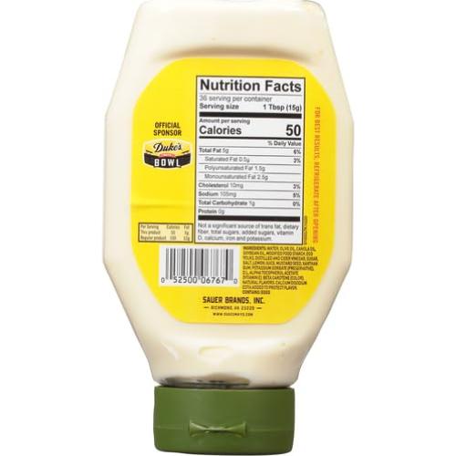 Mayonesa Duke's Light con Aceite de Oliva 532 ml - Paquete de 2