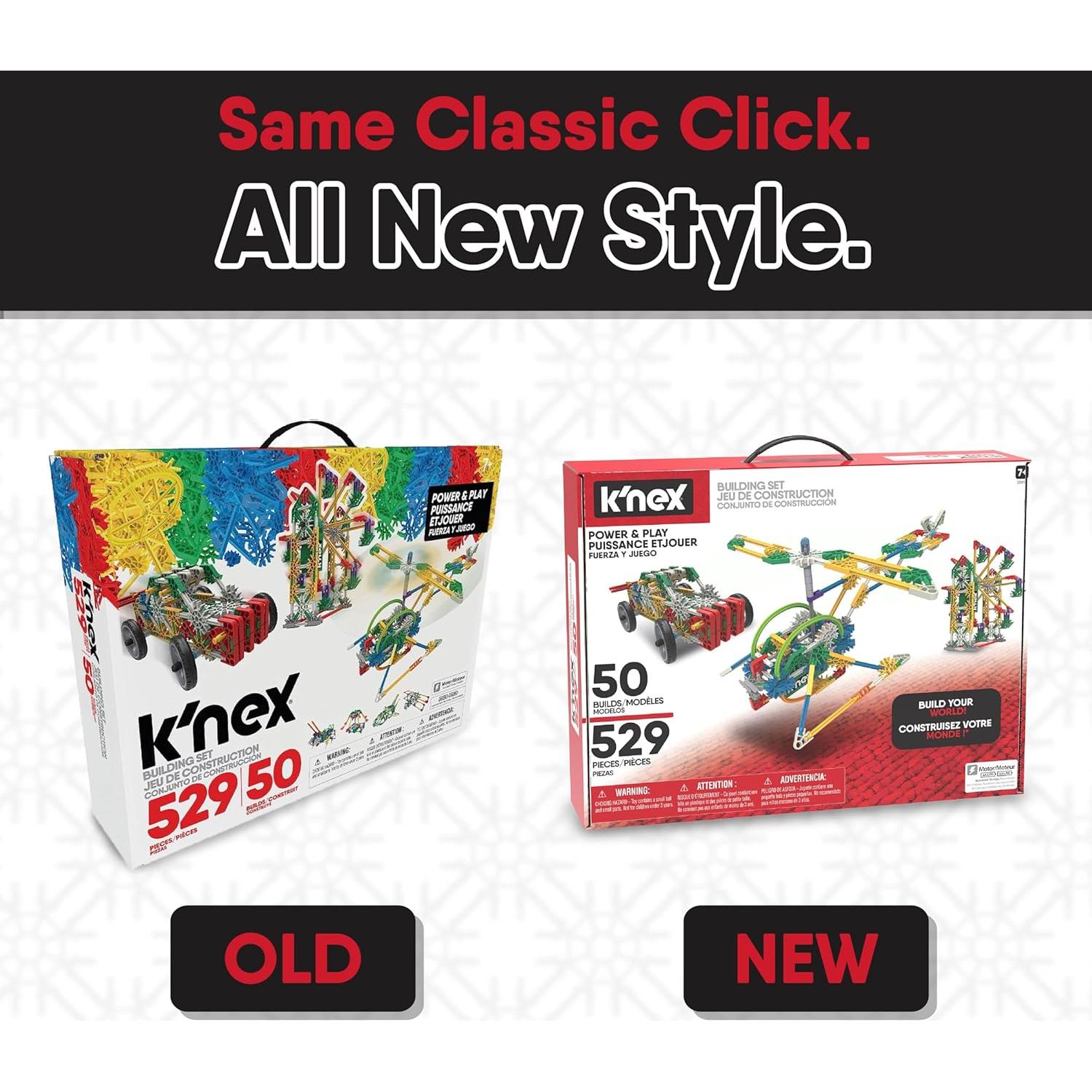 K'NEX Conjunto Motorizado Power & Play 529 Piezas STEM 7+