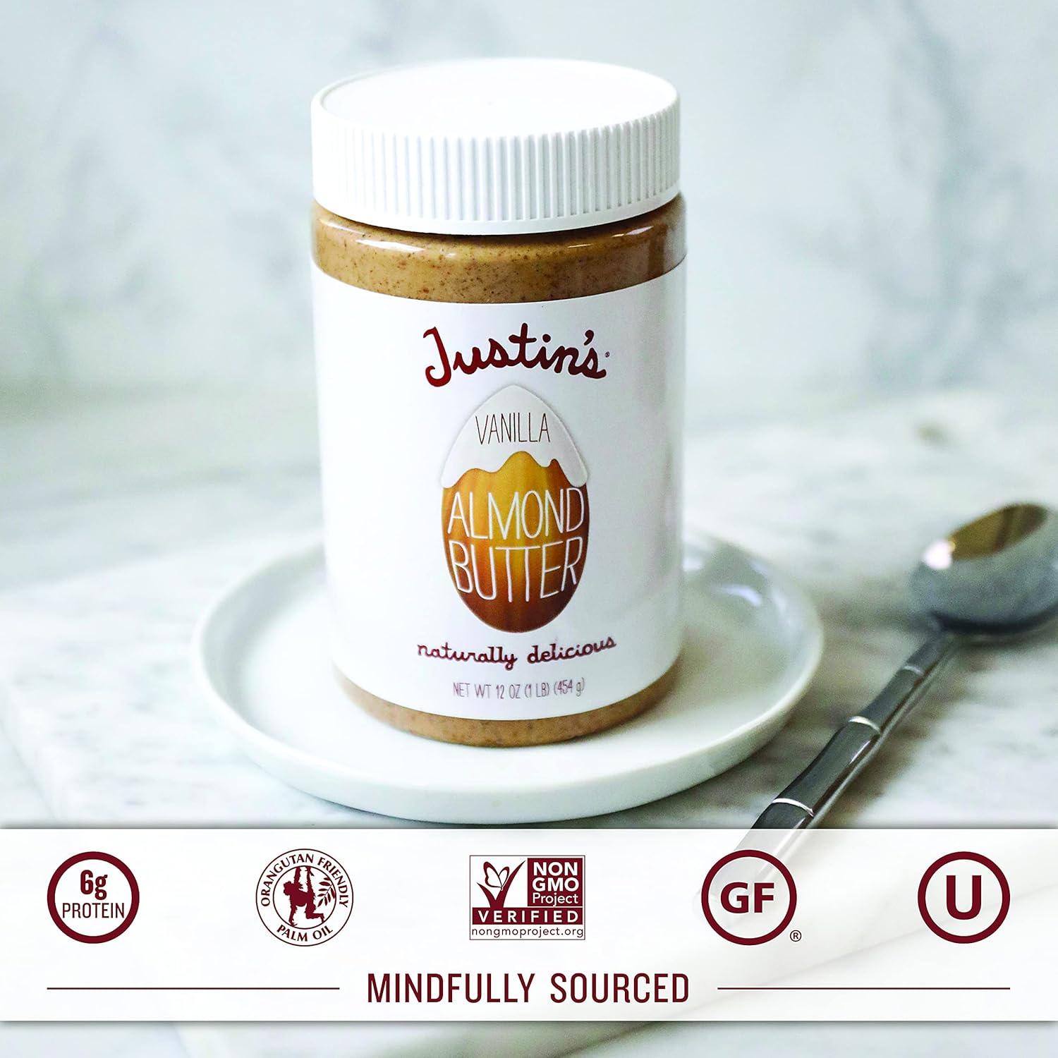 Mantequilla de Almendra de Vainilla Justin's 450g Sin Gluten