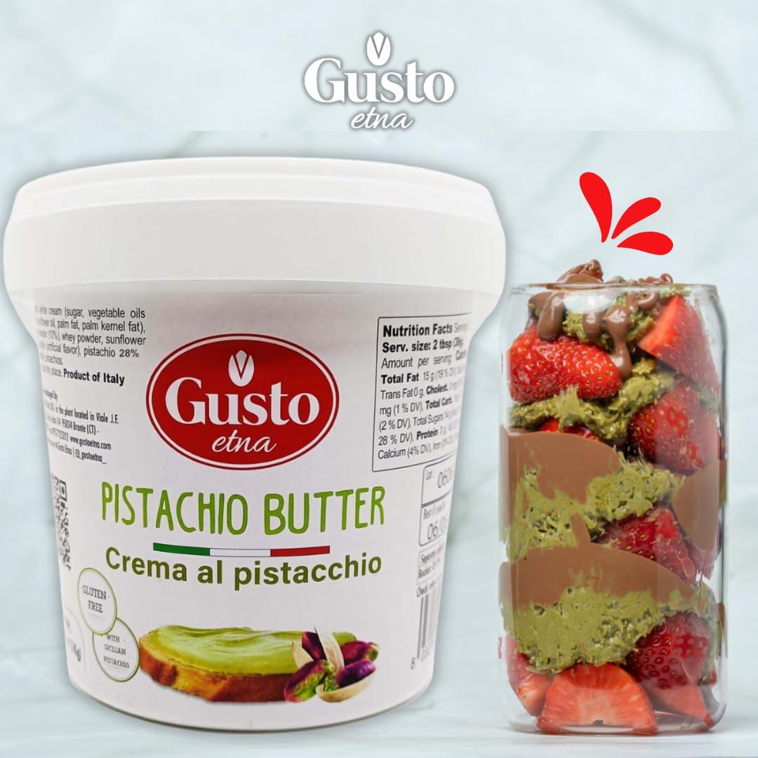 Crema de Pistacho Gusto Etna 1 kg - Mantequilla Dulce Italiana