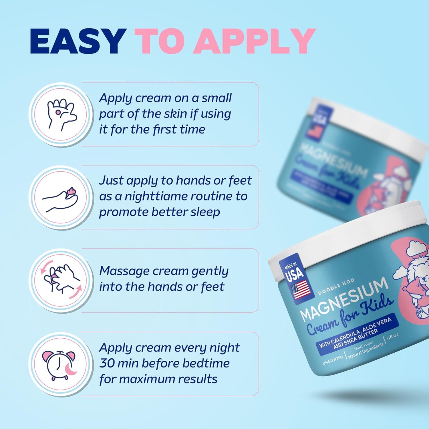 Crema de Magnesio Doodle Hog para Niños 113.4 g Sin Fragancia