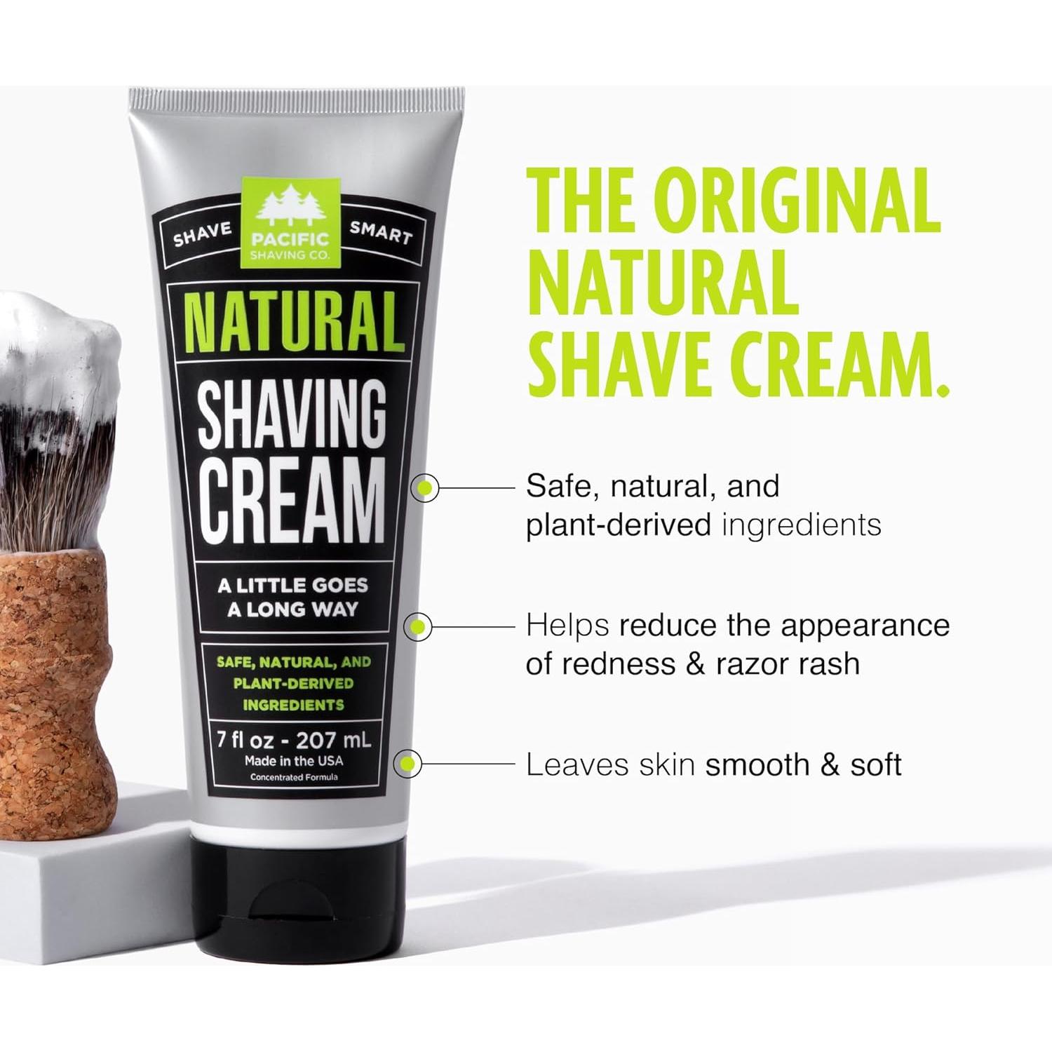 Crema de Afeitar Natural Pacific Shaving 198 g - Hidratante