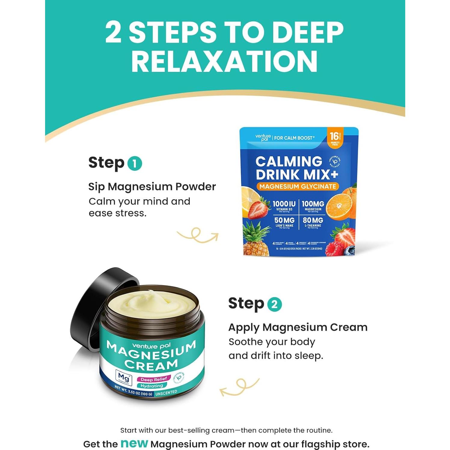 Crema Tópica de Magnesio Venture Pal 118 ml - Relajación Muscular