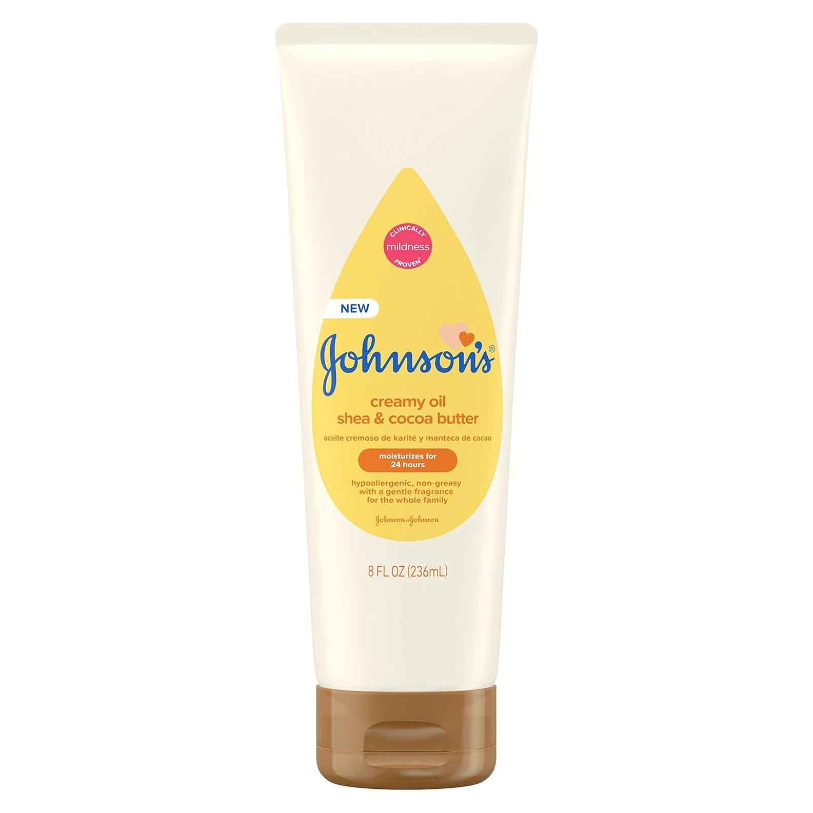 Aceite Crema Hidratante Johnson's para Bebé 236 ml Manteca Karité