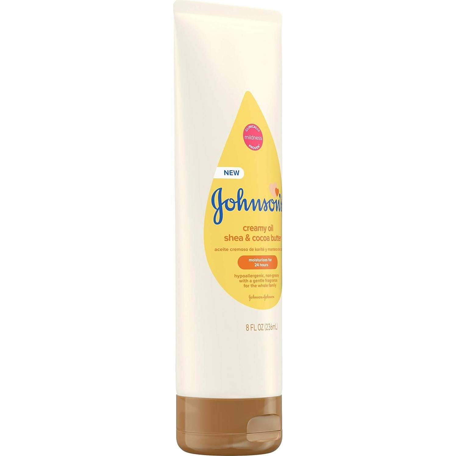Aceite Crema Hidratante Johnson's para Bebé 236 ml Manteca Karité