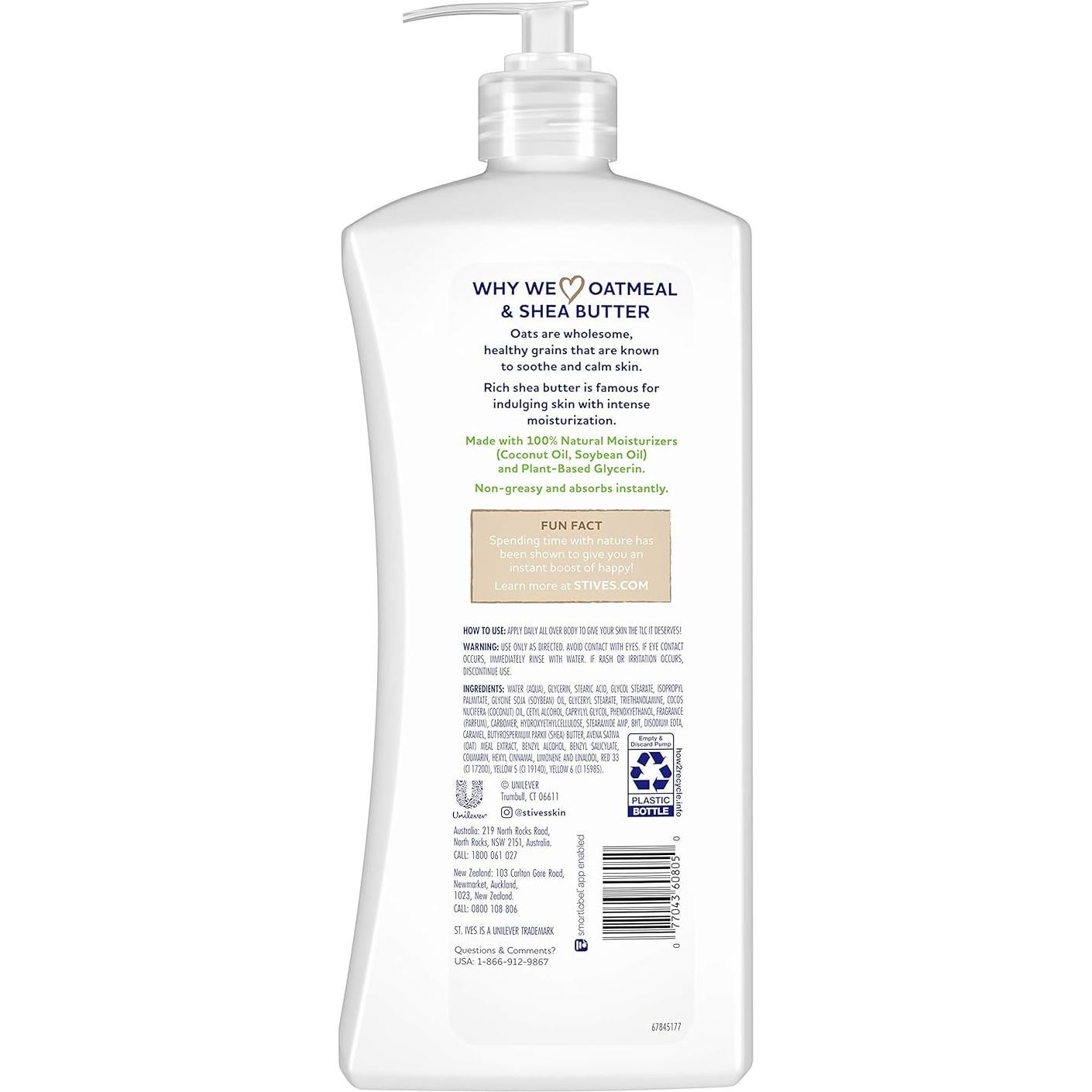 Loción Corporal y de Manos St. Ives Avena y Karité 621 ml