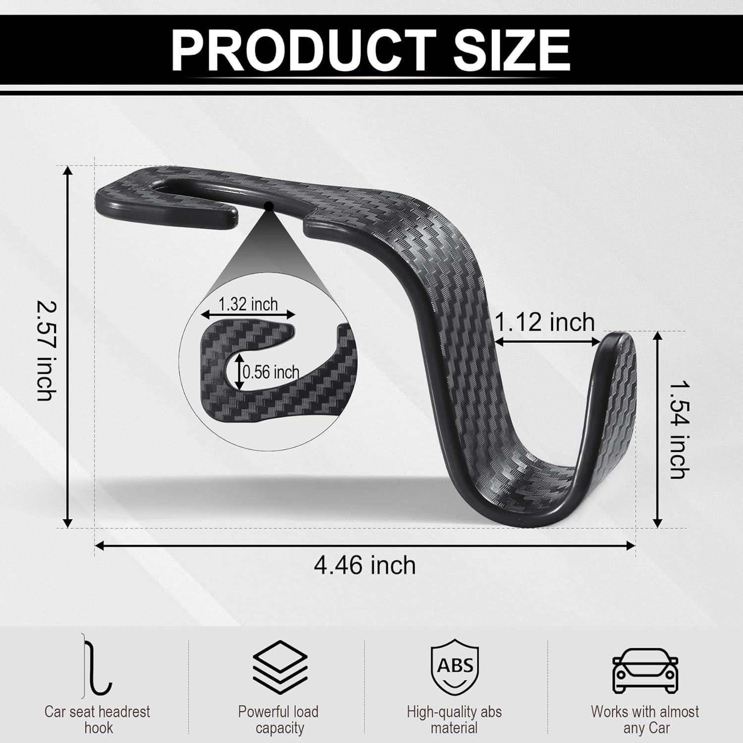 Gancho para bolso LivTee, 4 ganchos universales para auto