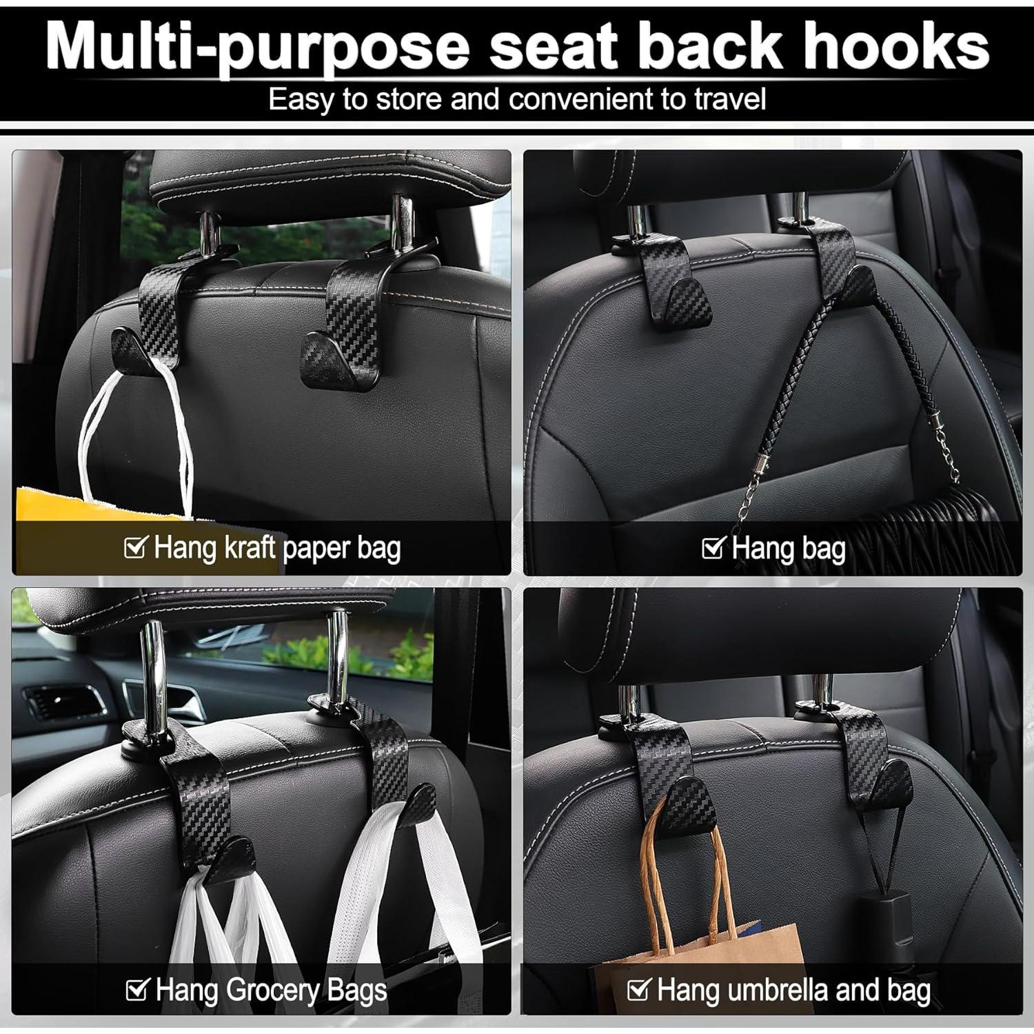 Gancho para bolso LivTee, 4 ganchos universales para auto