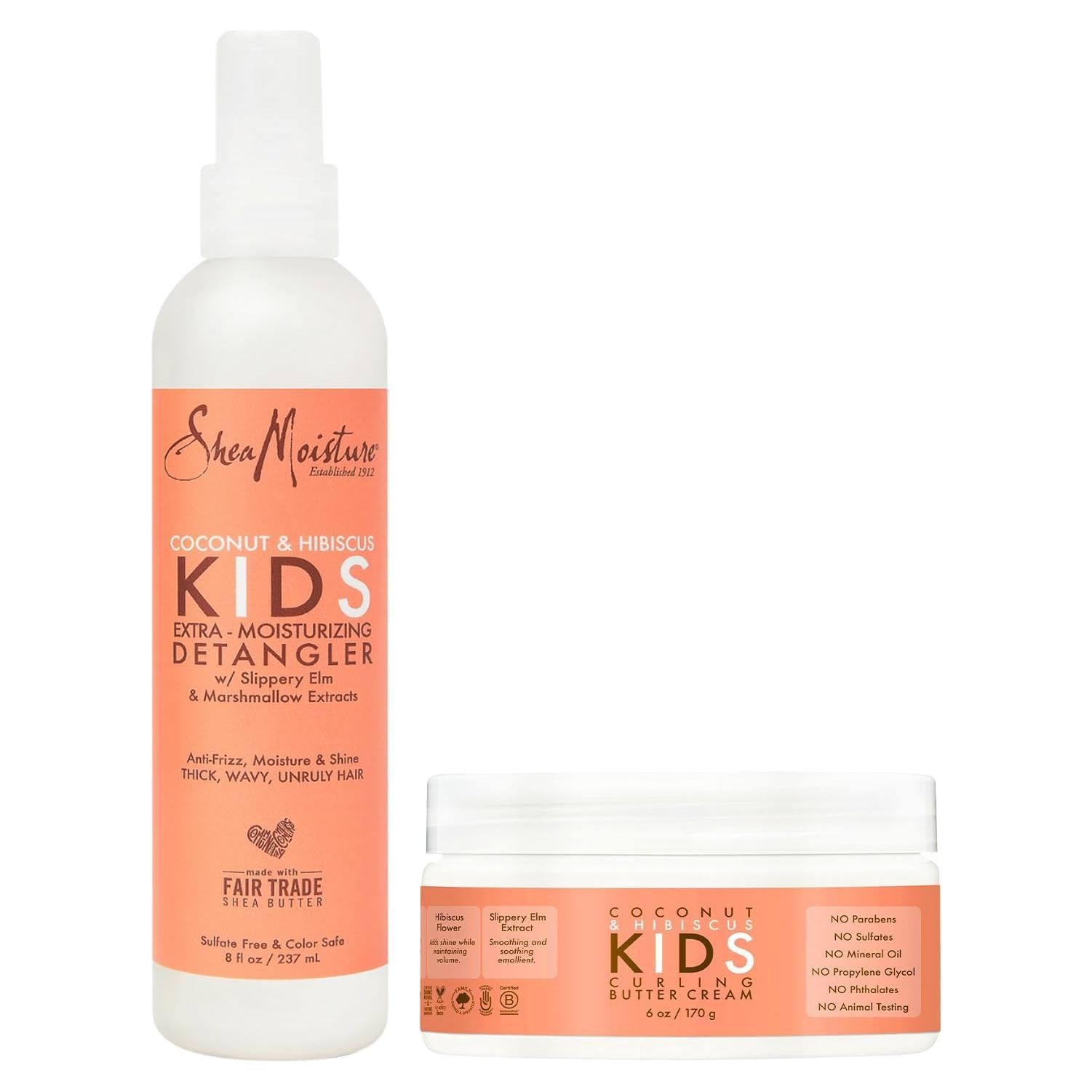 Set de Cuidado Cabello Rizado Shea Moisture Kids - Crema y Spray