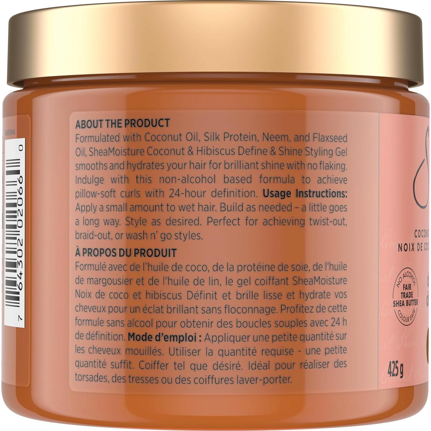 Gel de Estilo SheaMoisture Coco & Hibisco 15 Onzas Hidratante