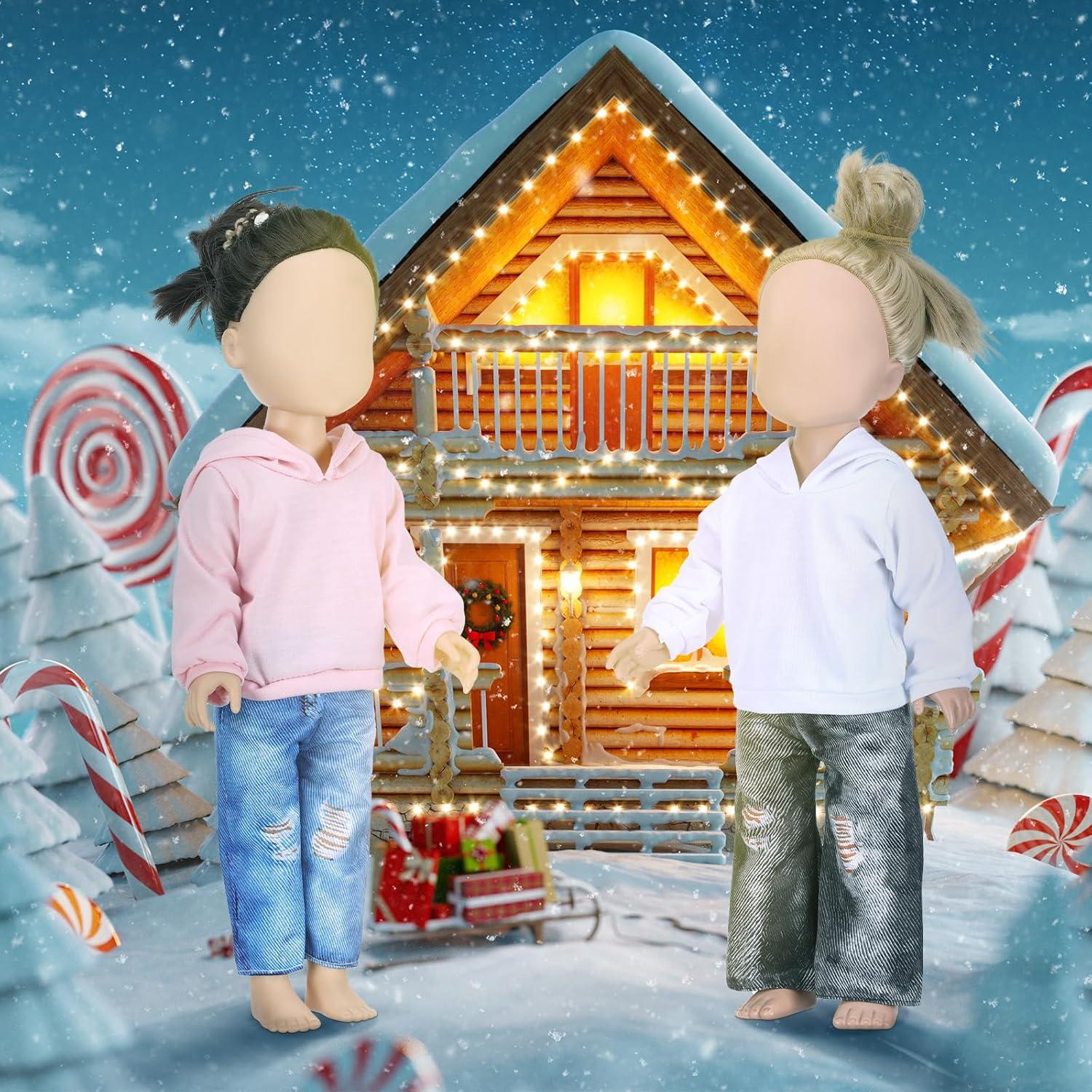 Bencailor 8 Piezas Ropa de Muñeca 18" Algodón y Mezclilla