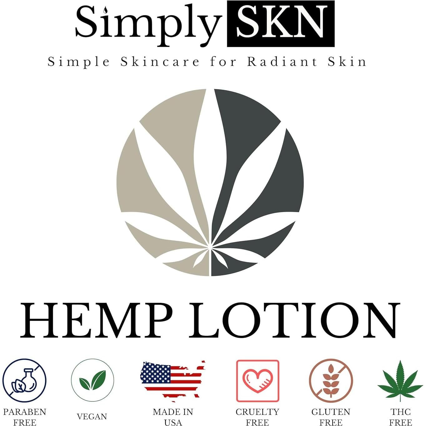 Loción Corporal Hidratante Simply SKN 500 ml - Cañamo y Karité