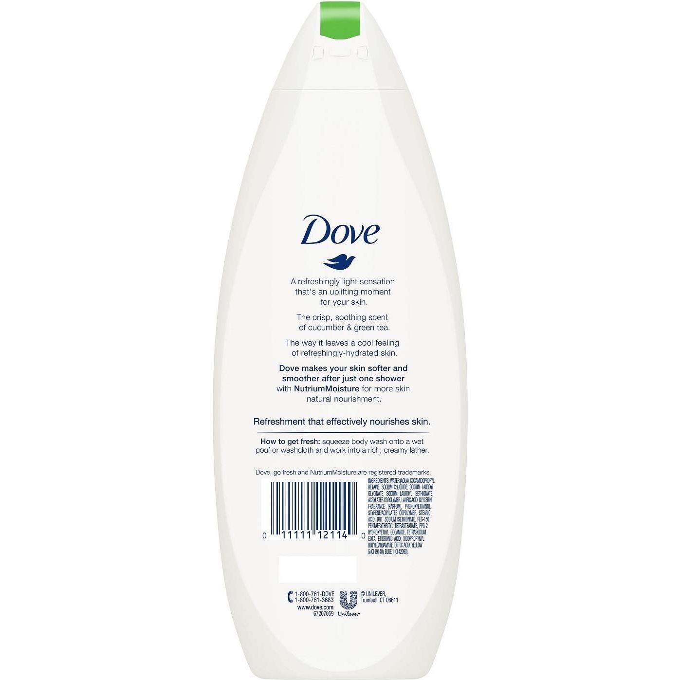 Gel de Ducha Dove 354 ml Paquete de 2 Pepino y Té Verde
