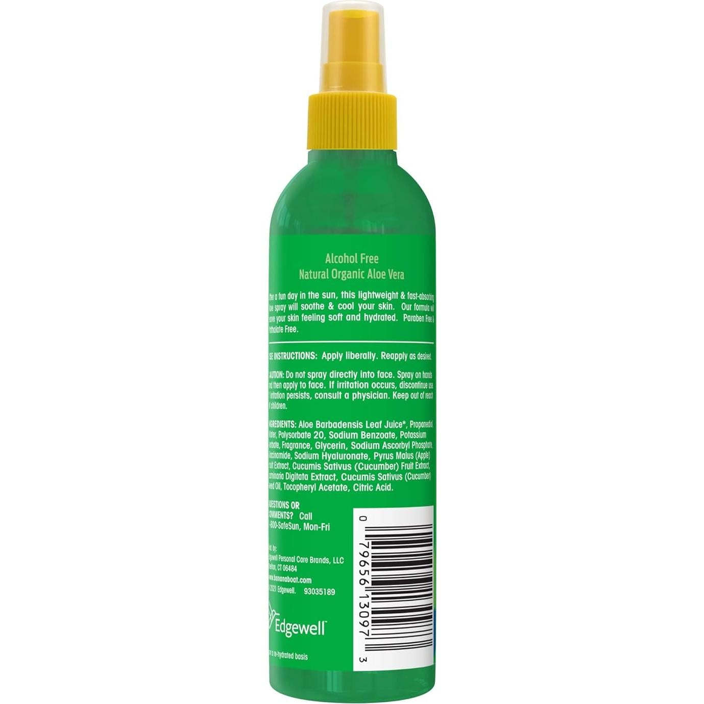 Spray Aloe Vera Banana Boat 170g - Cuidado Después del Sol