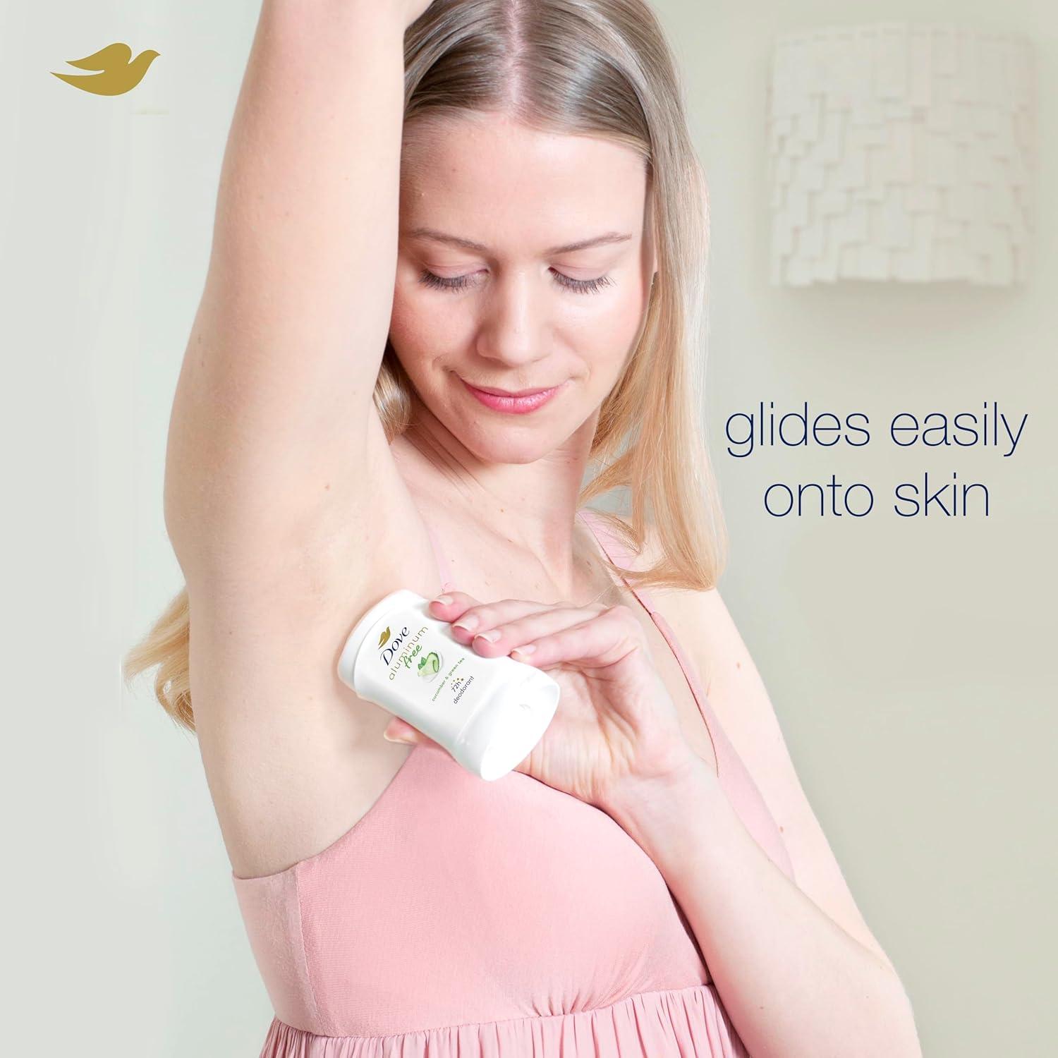 Desodorante Dove Sin Aluminio Pepino y Té Verde 4x73.71g