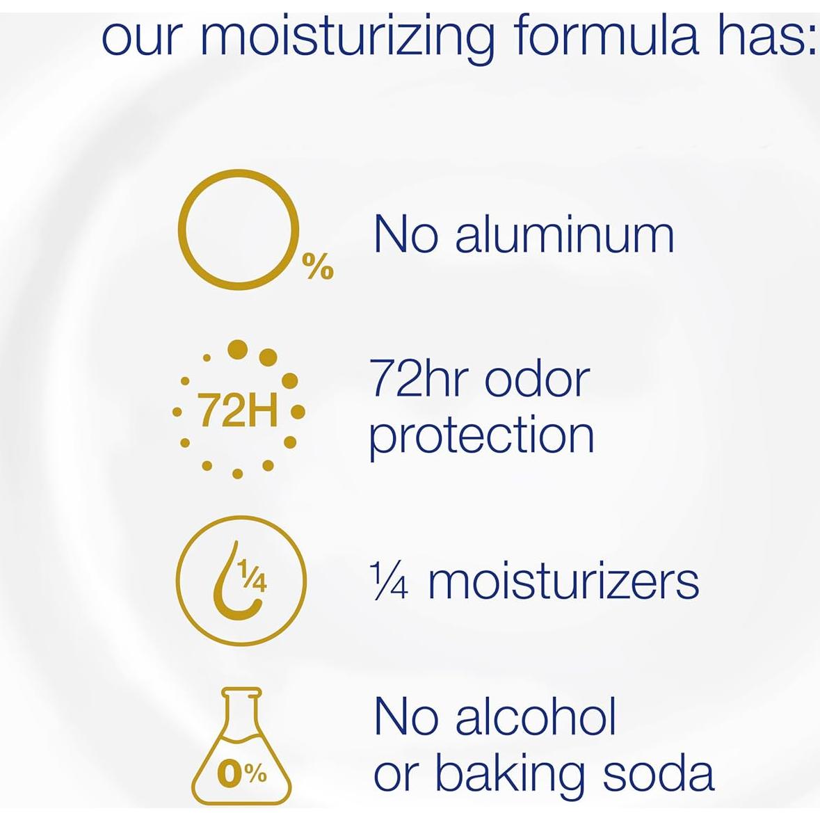 Desodorante Dove Sin Aluminio Pepino y Té Verde 4x73.71g