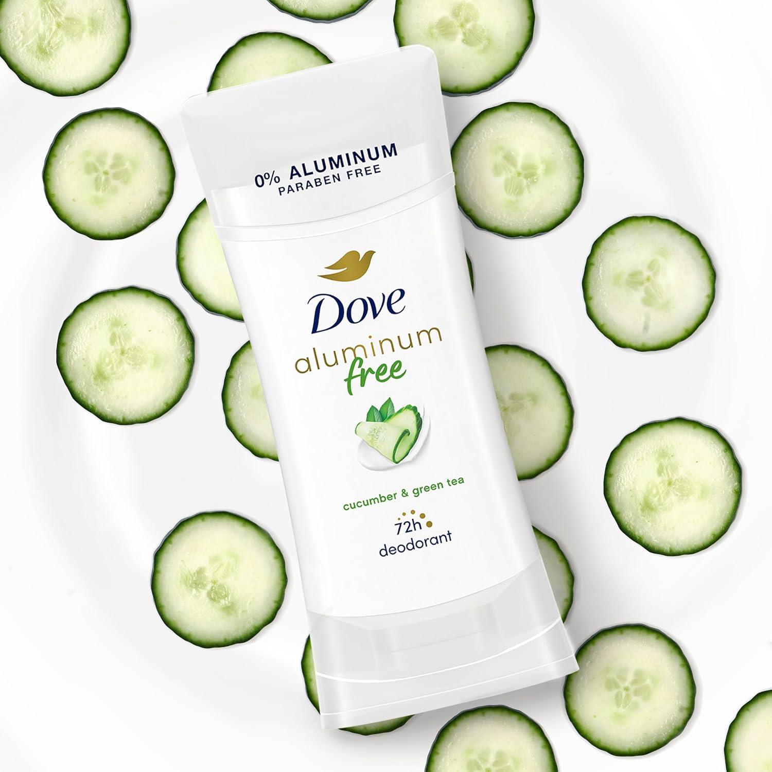 Desodorante Dove Sin Aluminio Pepino y Té Verde 4x73.71g
