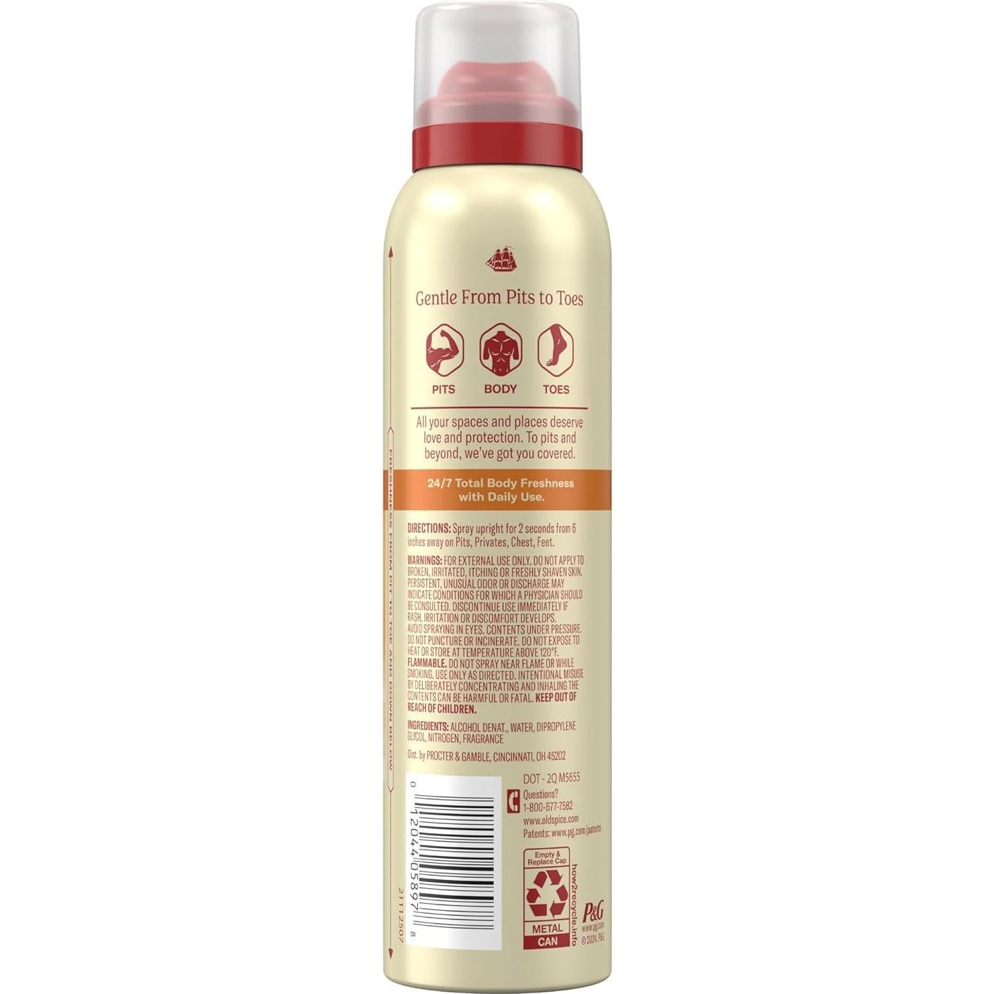 Desodorante en aerosol Old Spice para todo el cuerpo 99.22 g