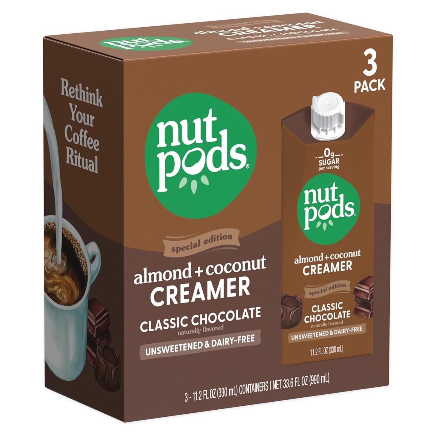 Crema Sin Lácteos Nutpods Chocolate Clásico 3x11.2oz