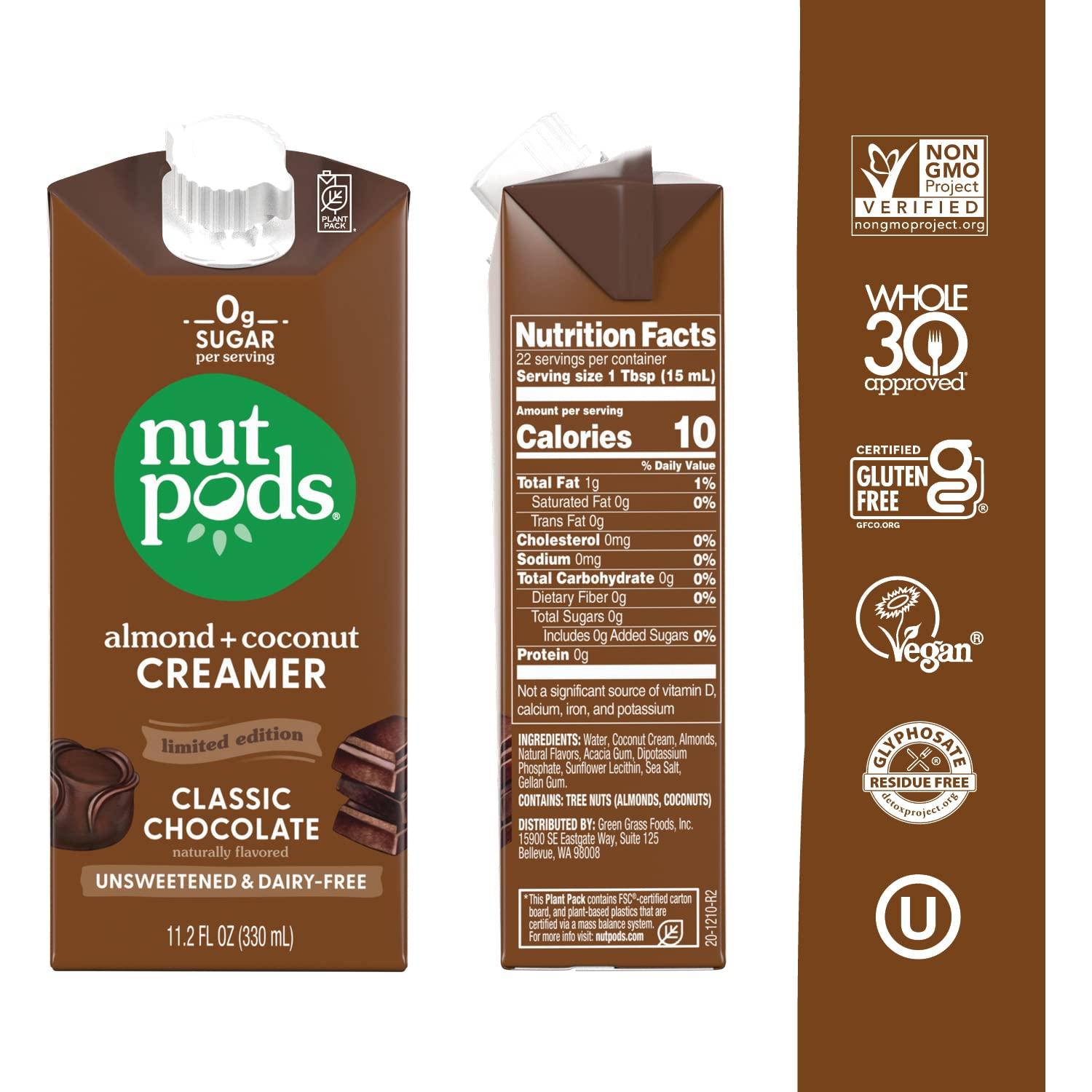 Crema Sin Lácteos Nutpods Chocolate Clásico 3x11.2oz