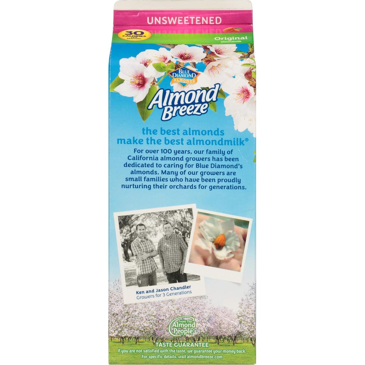 Leche de Almendra Original Almond Breeze 1.89 L Sin Azúcar
