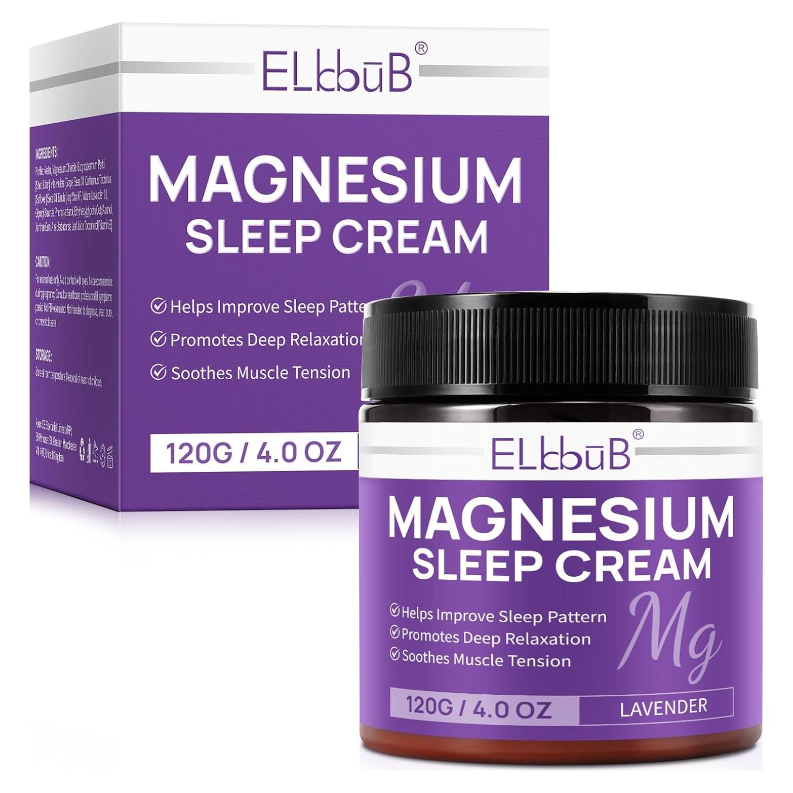 Crema de Magnesio 120g ELBBUB con Aceite de Almendra y Lavanda