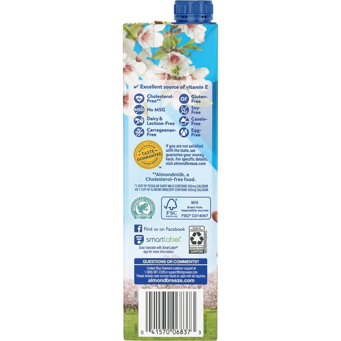 Leche de Almendra Sin Lácteos Blue Diamond Chocolate 946 ml